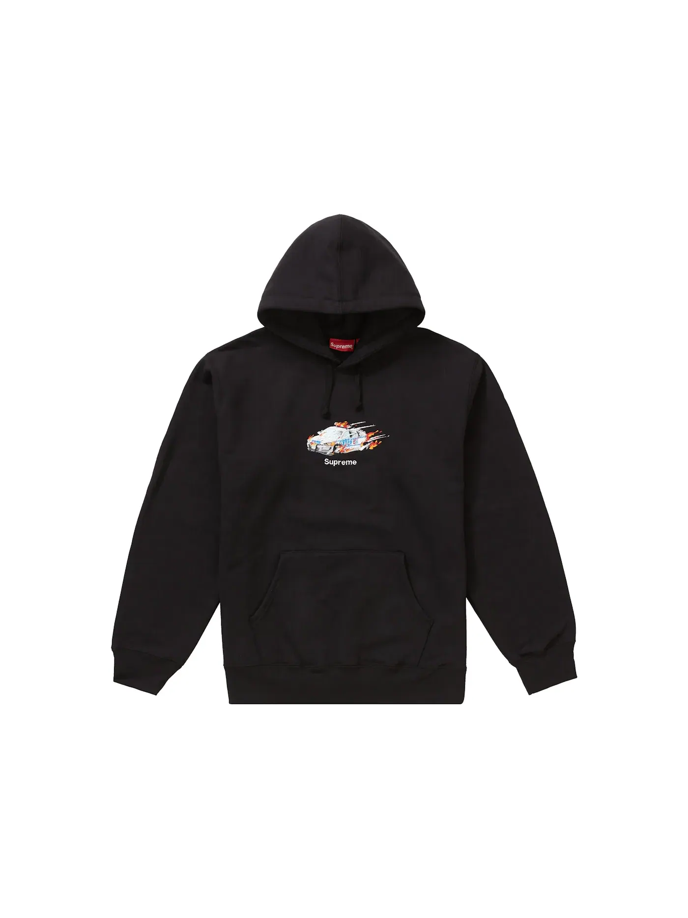 Мужская худи с принтом Hooded Sweatshirt Supreme — изображение 1 из 1, черный