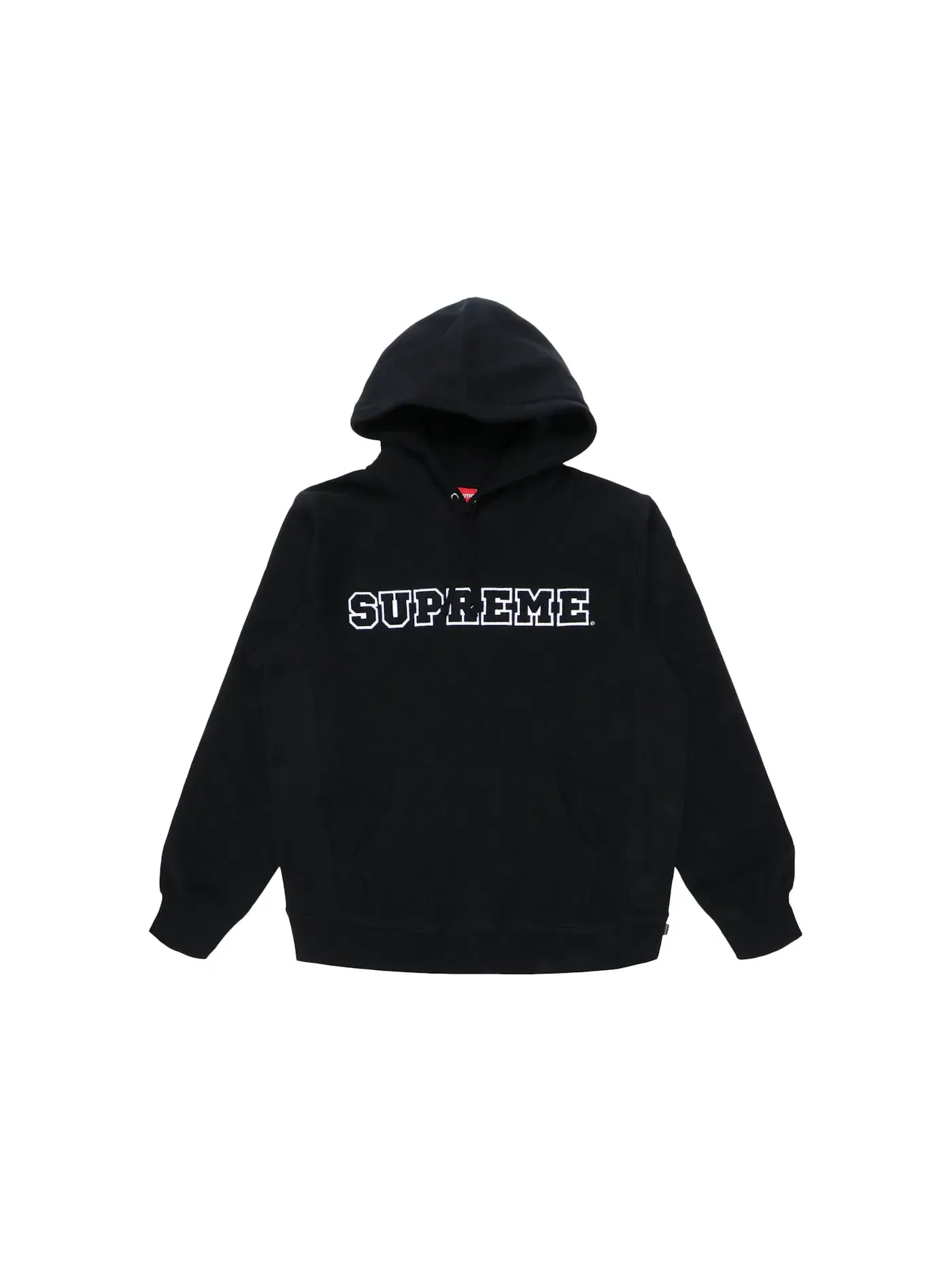 Мужская худи с вышитым логотипом Supreme Cord Collegiate — изображение 1 из 1, черный