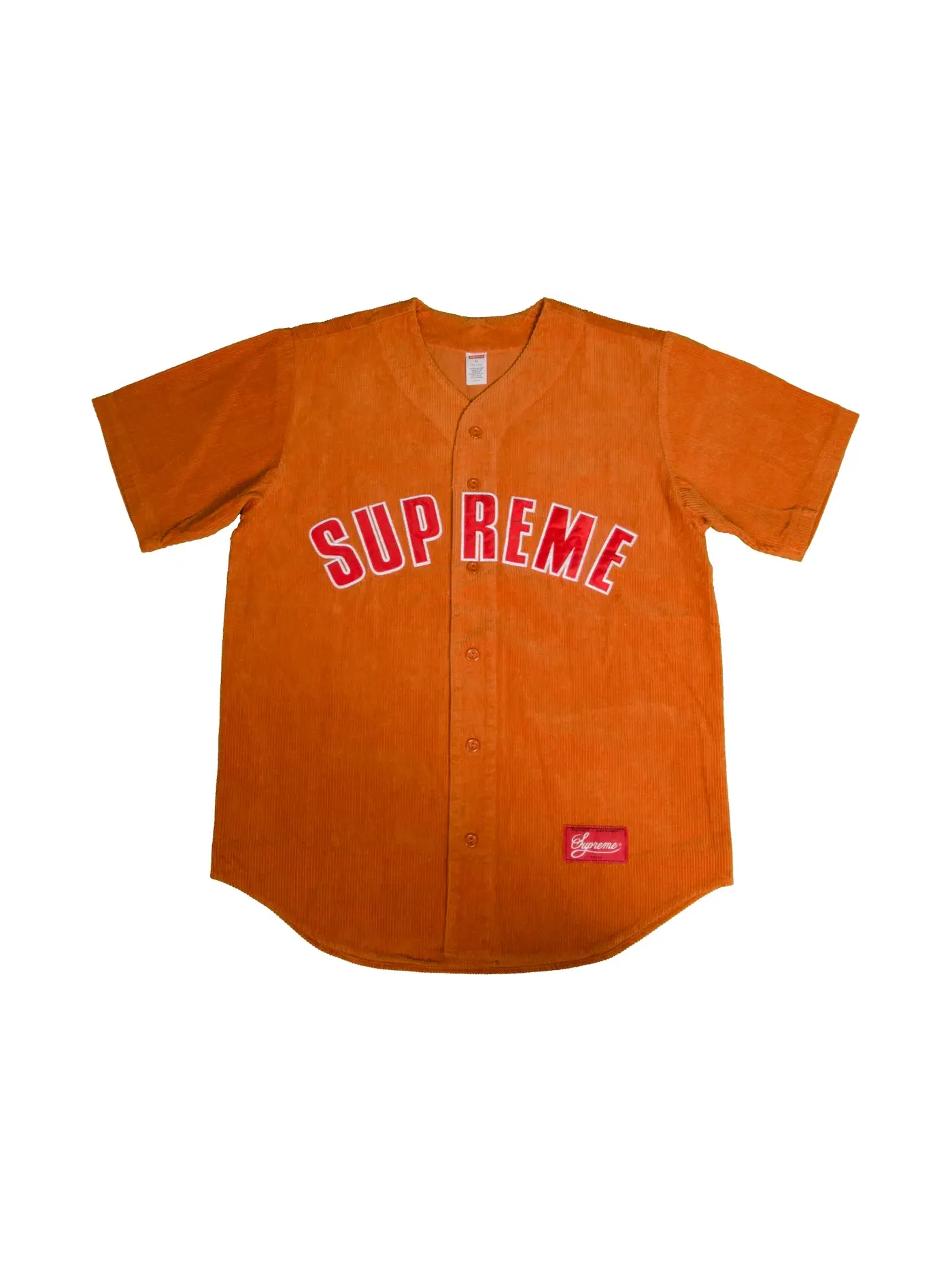 Мужская бейсбольная джерси из вельвета Supreme Jersey — изображение 1 из 1, оранжевый