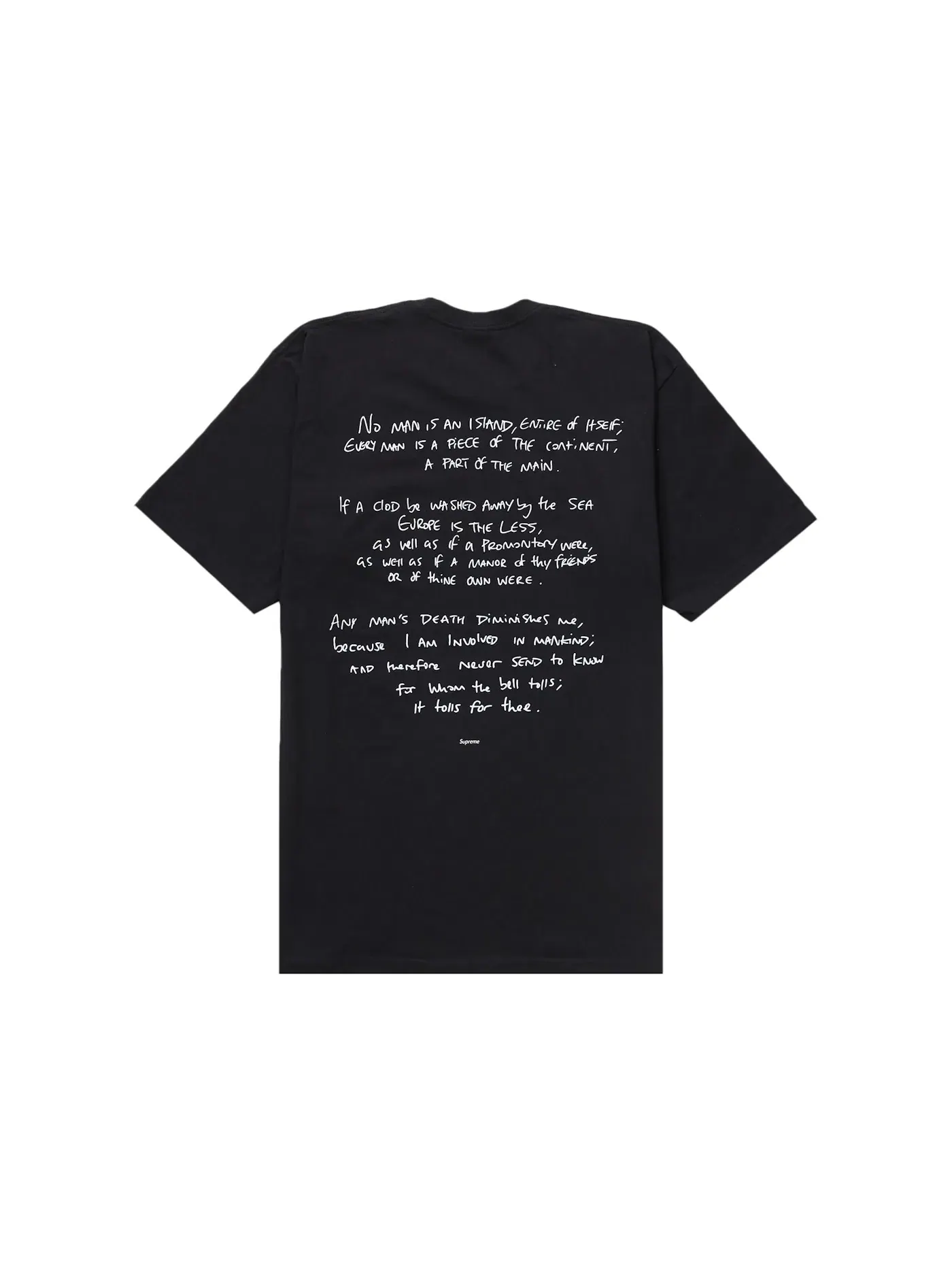 Мужская футболка с принтом Supreme Corteiz Rules The World Tee Supreme — изображение 2 из 2, черный