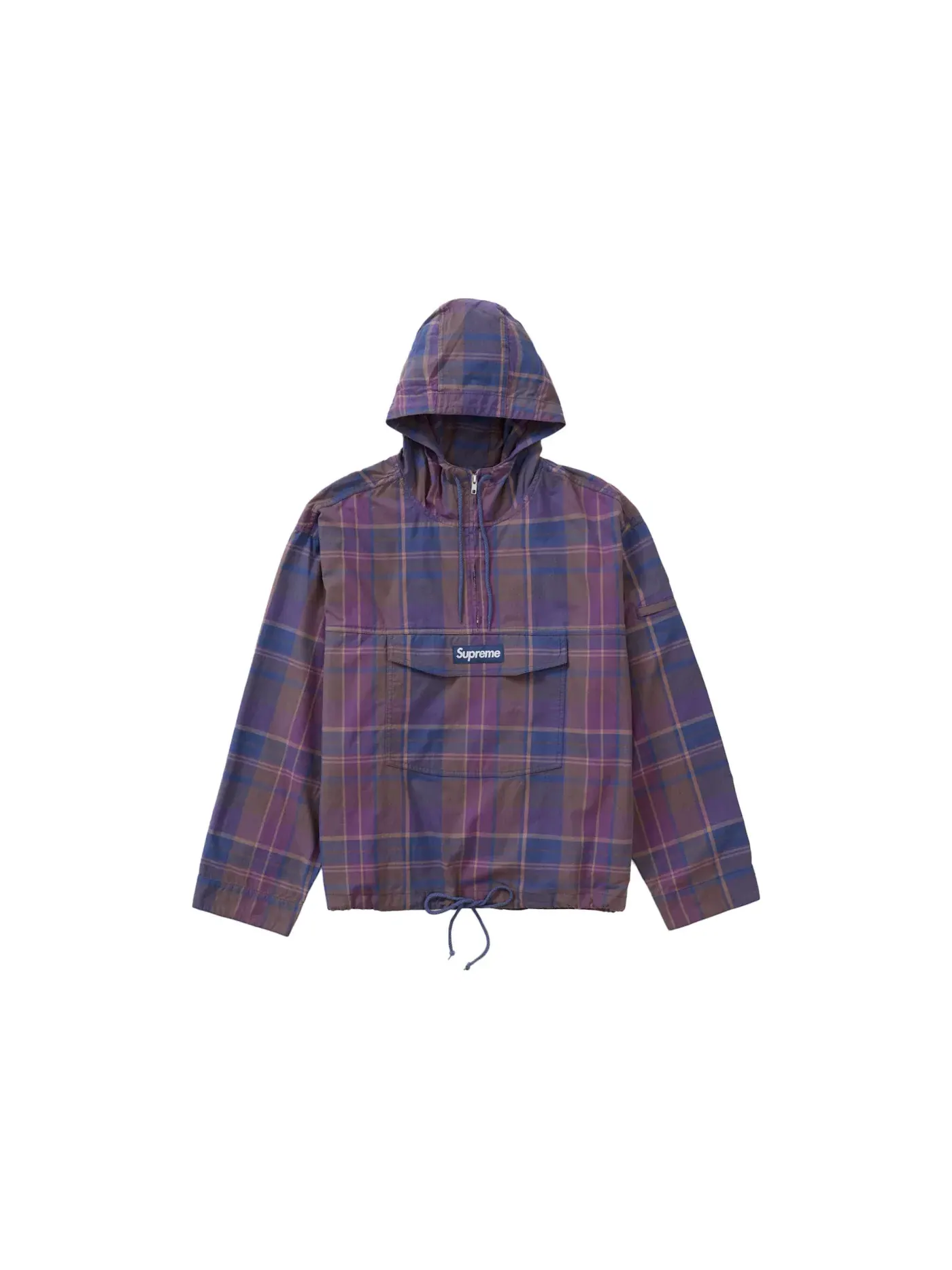 Мужская куртка-анорак с клетчатым принтом Supreme Anorak — изображение 1 из 2, клетчатый