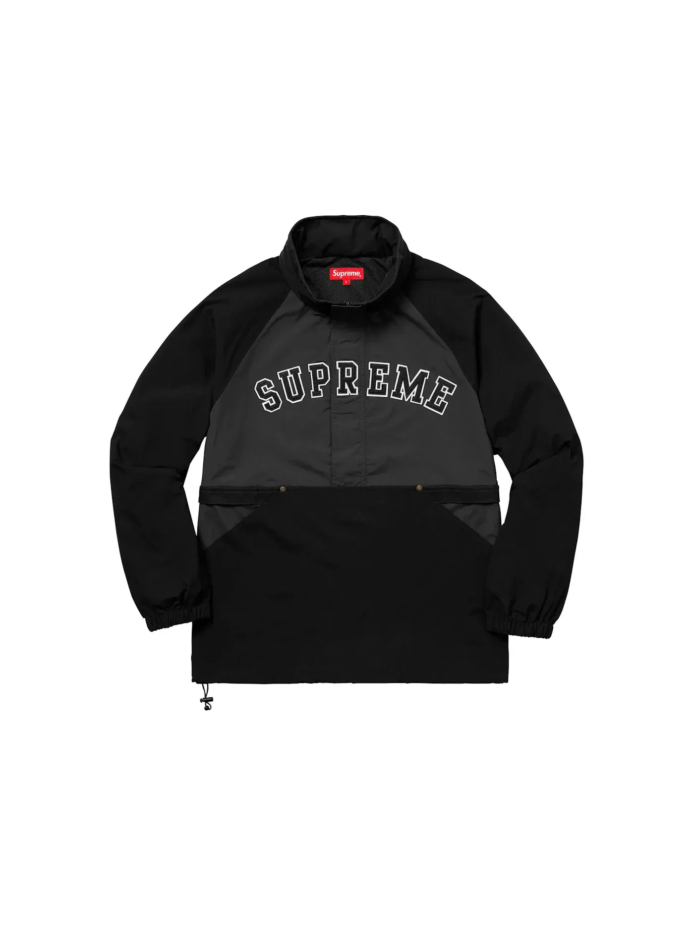Мужская куртка-полузастежка с капюшоном Supreme Pullover — изображение 2 из 3, черный
