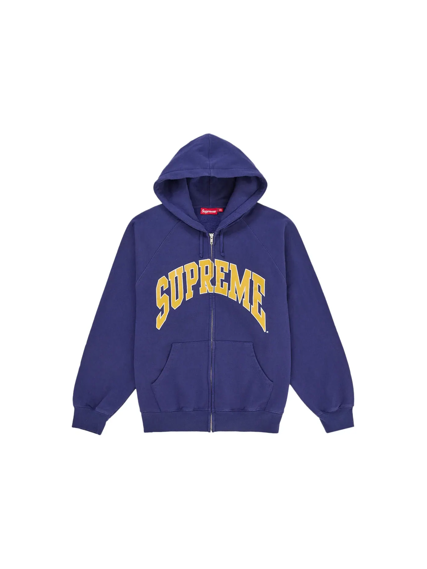Мужская худи с длинным рукавом Supreme Cracked Raglan Zip Up Hooded Sweatshirt Supreme — изображение 1 из 2, темно-синий