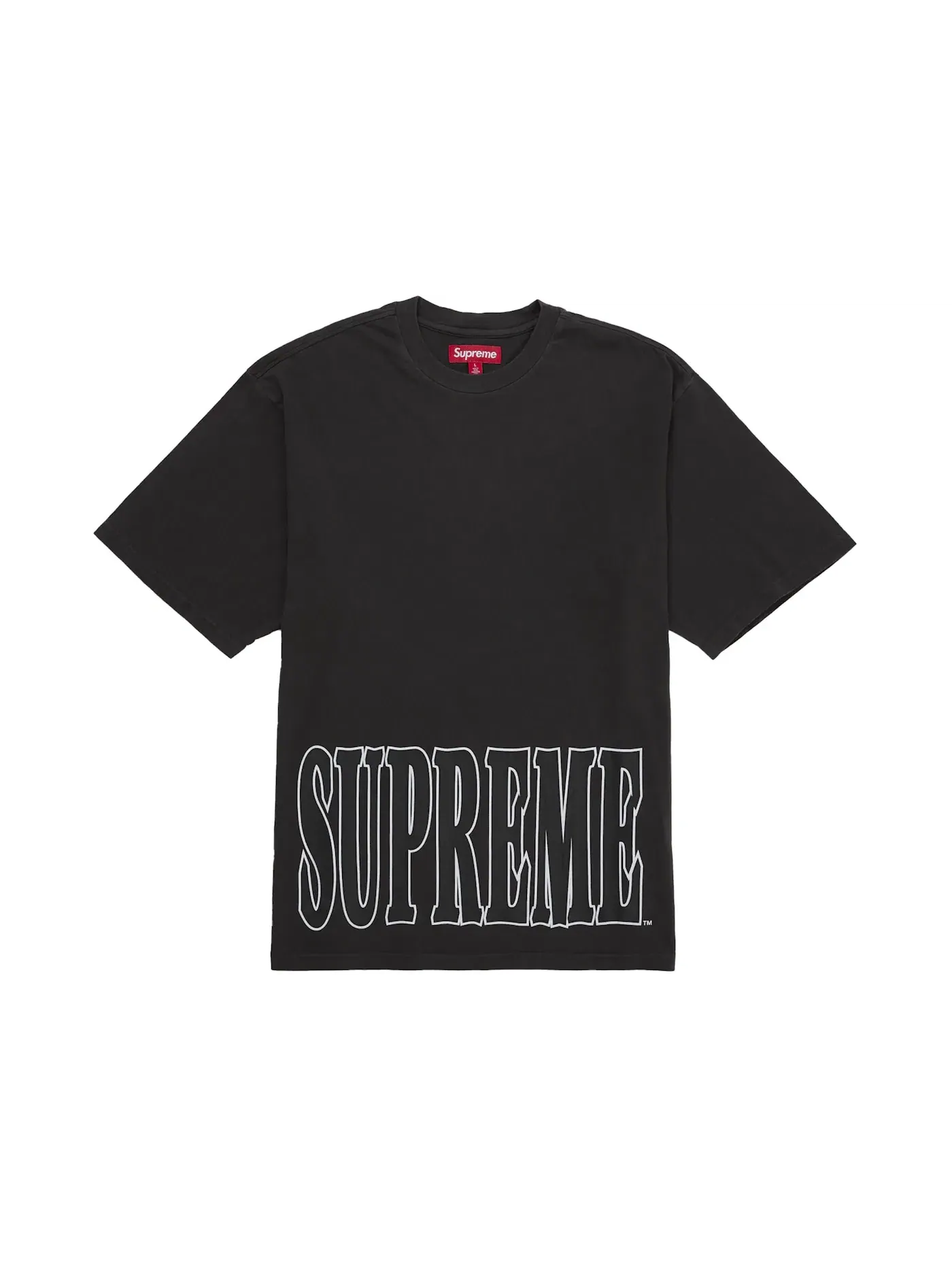 Мужская футболка с принтом Supreme Cracked Stretch Top — изображение 1 из 1, черный