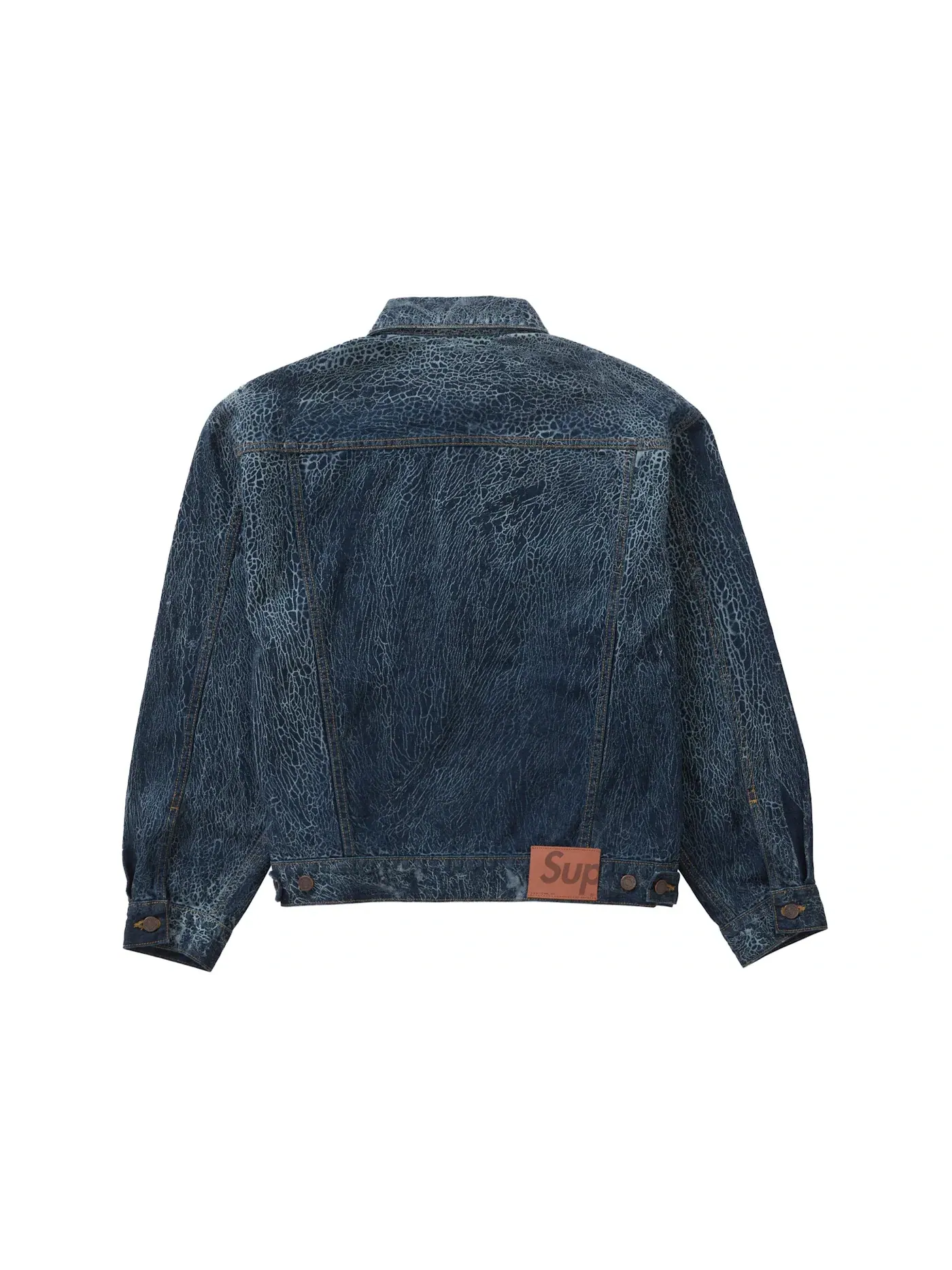 Мужская куртка-тракер джинсовая Crackle Denim Supreme — изображение 2 из 2, синий