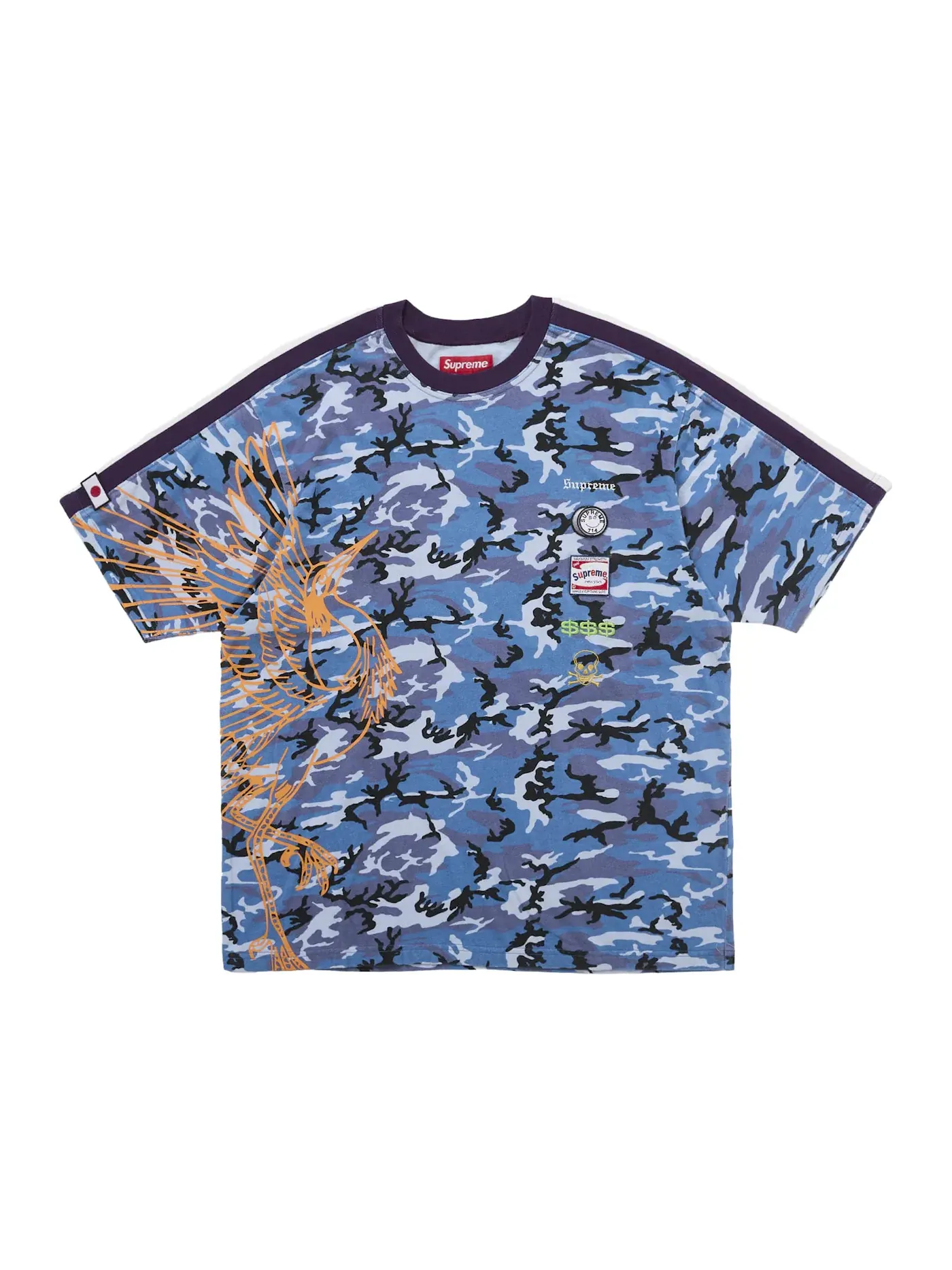 Мужская футболка с принтом Supreme Top — изображение 1 из 1, синий
