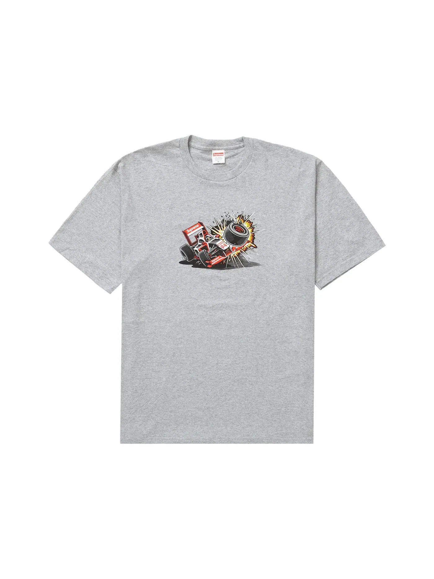 Мужская футболка с принтом Supreme Tee (FW21) — изображение 1 из 1, серый