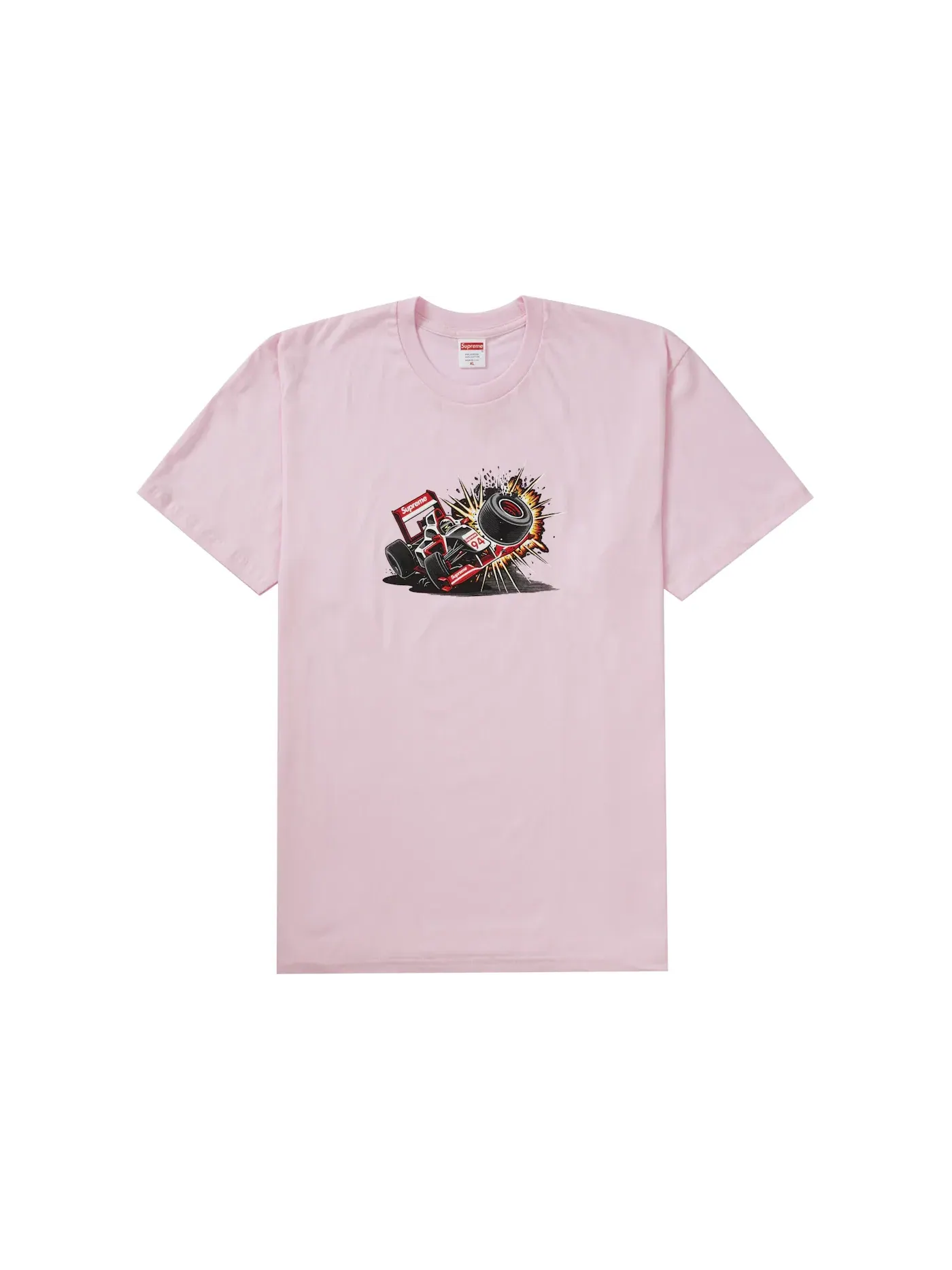Мужская футболка с принтом Supreme Tee (FW21) — изображение 1 из 1, розовый