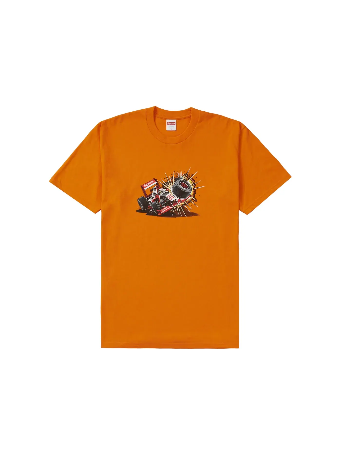 Мужская футболка с принтом Supreme Tee (FW21) — изображение 1 из 1, оранжевый