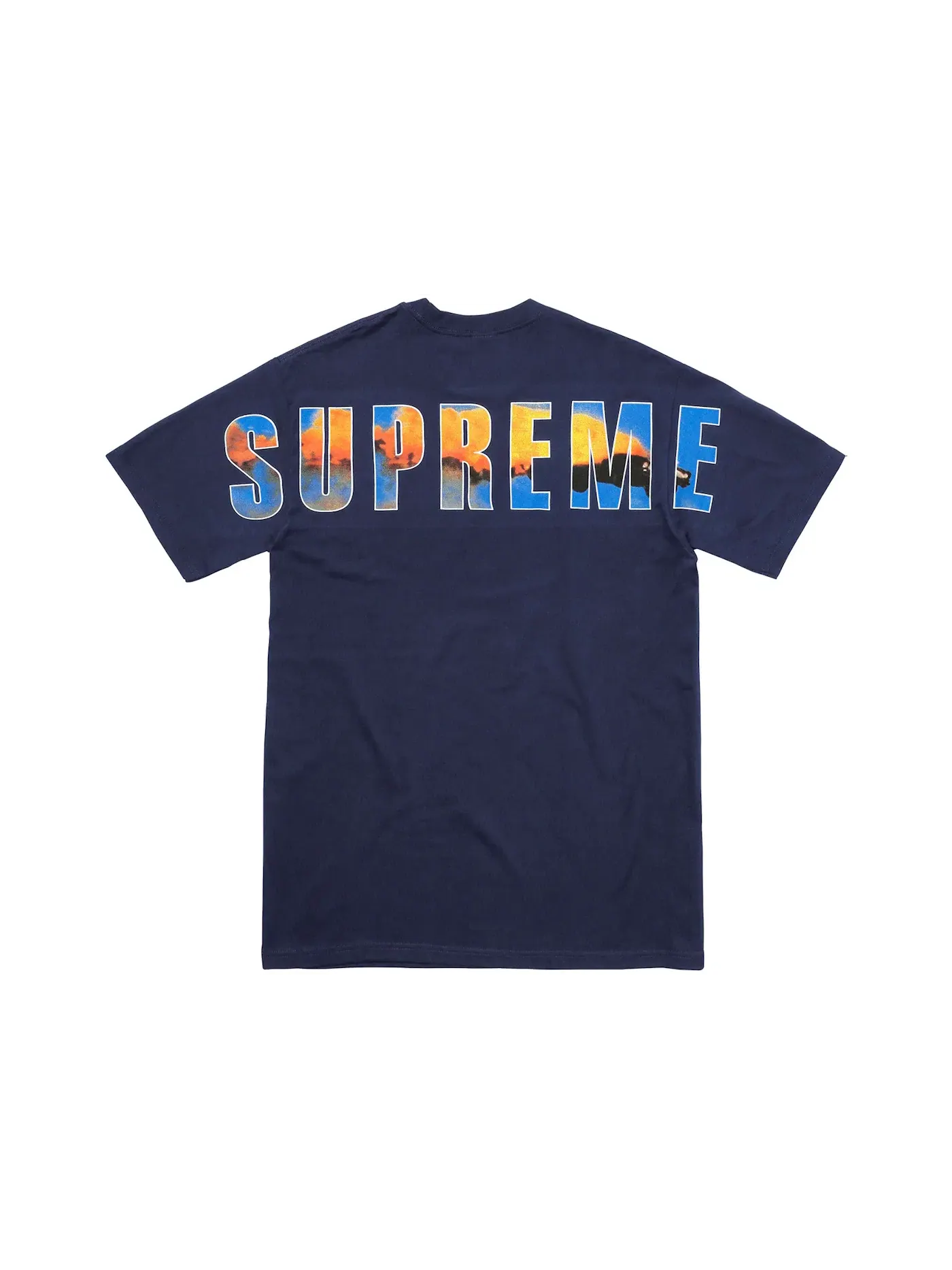 Мужская футболка с принтом Supreme Tee — изображение 1 из 2, темно-синий