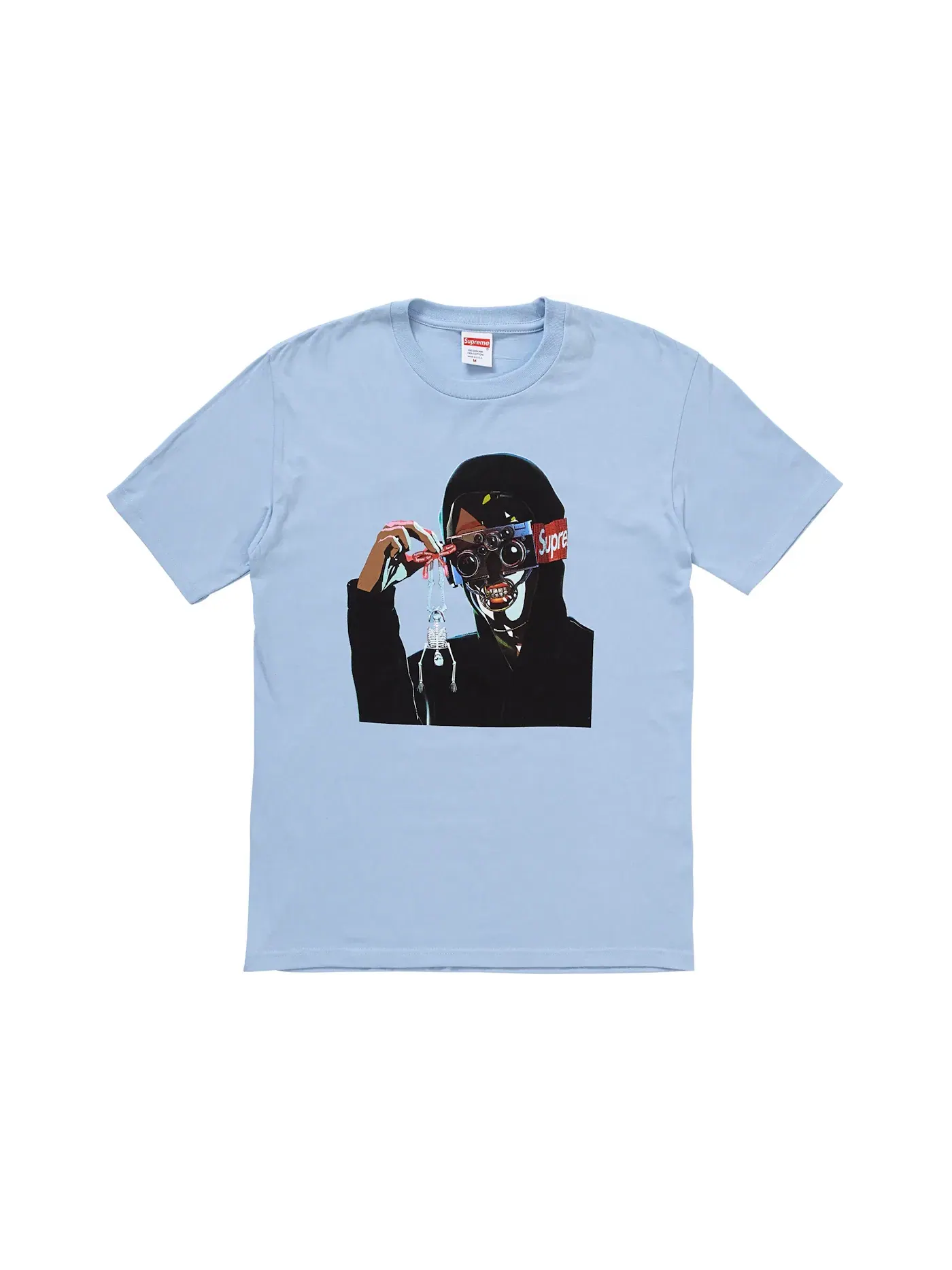 Мужская футболка с принтом Supreme Tee — изображение 1 из 1, светлый синий