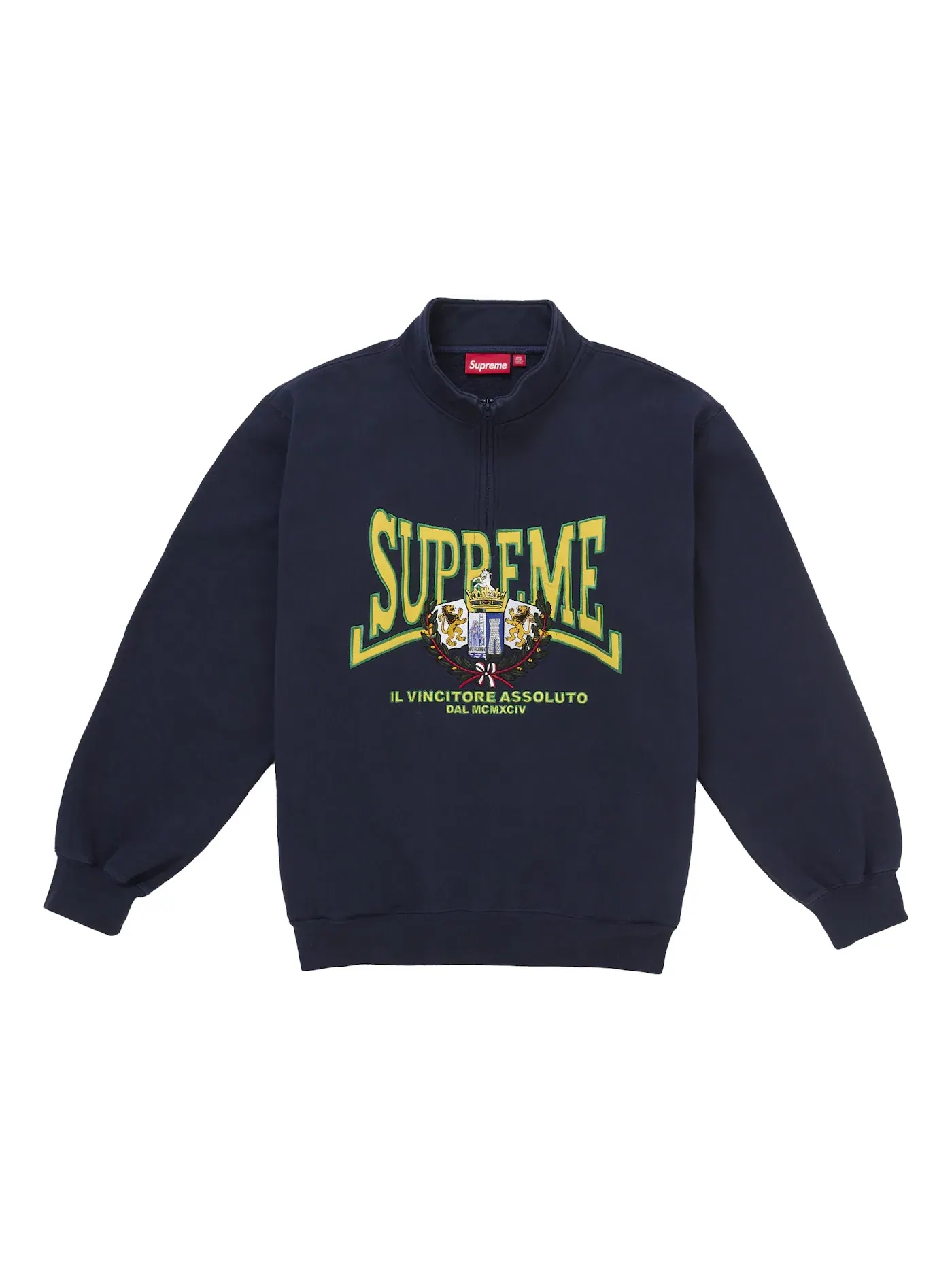 Мужской пуловер с аппликацией Supreme — изображение 1 из 1, темно-синий
