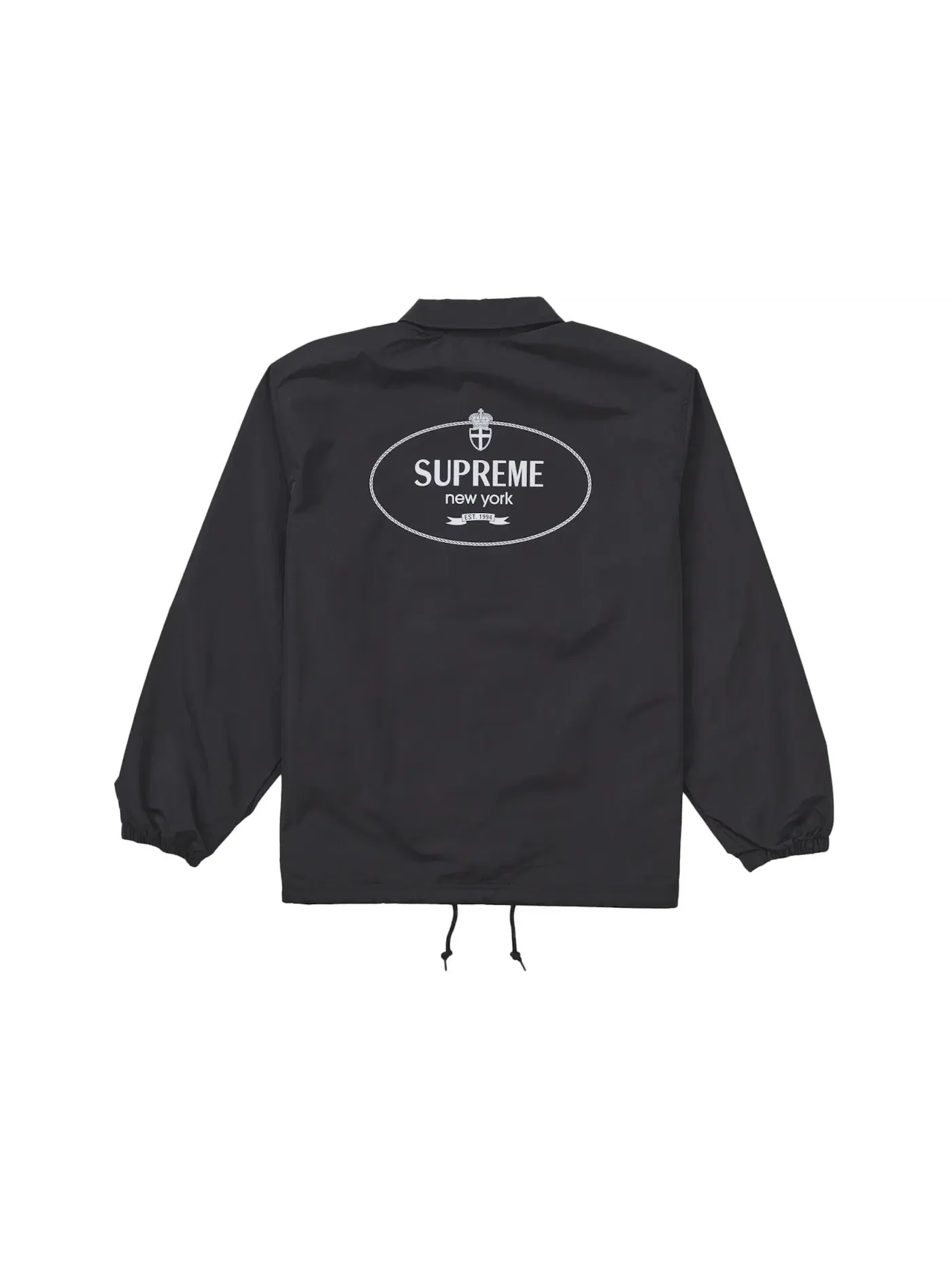 Мужская куртка с принтом Supreme Crest Coaches Jacket — изображение 1 из 3, черный