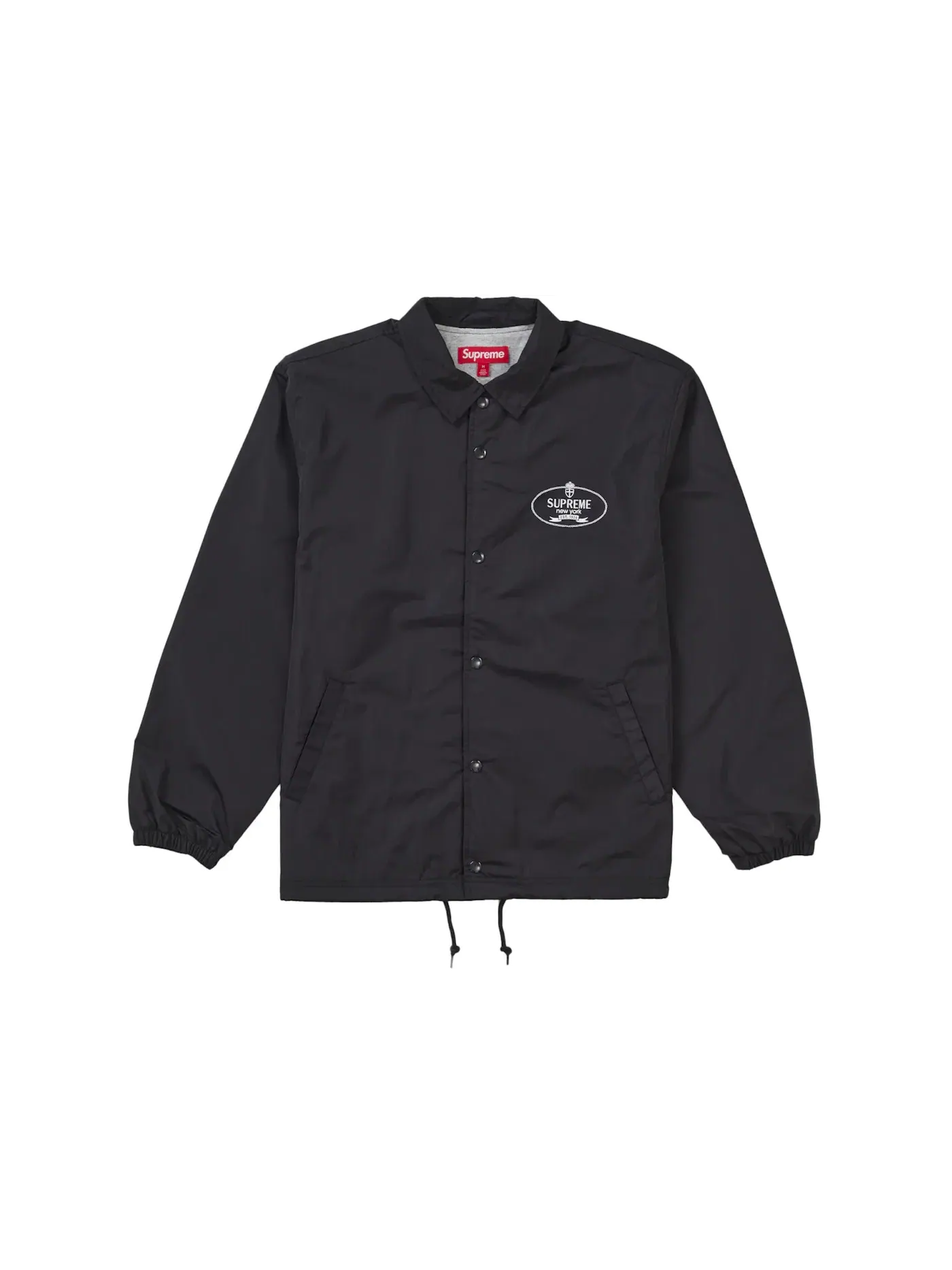 Мужская куртка с принтом Supreme Crest Coaches Jacket — изображение 2 из 3, черный