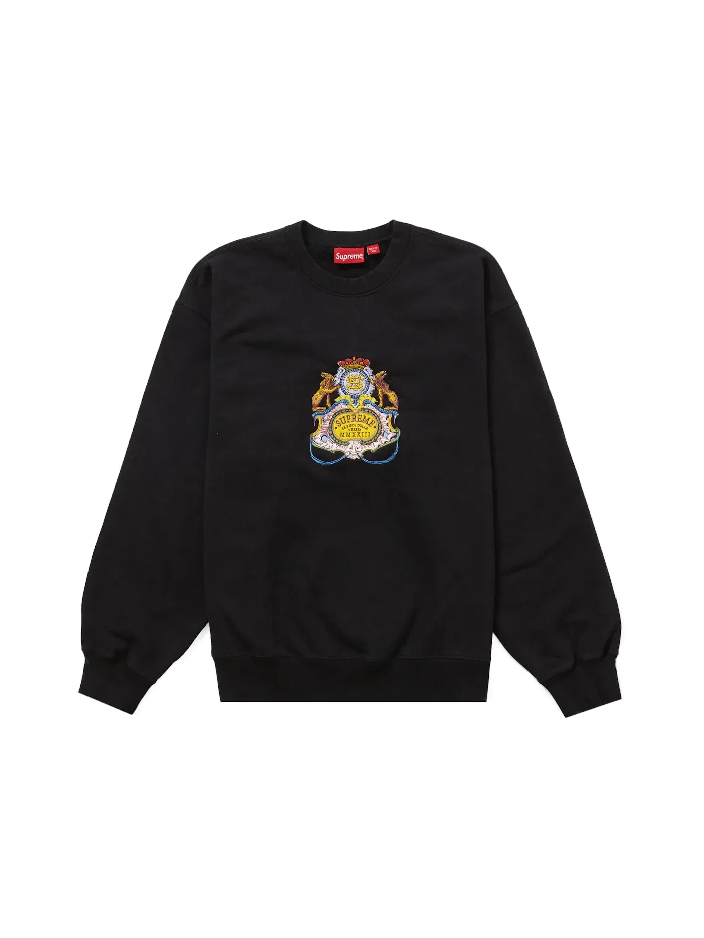 Мужской свитшот Supreme Crewneck — изображение 1 из 1, черный