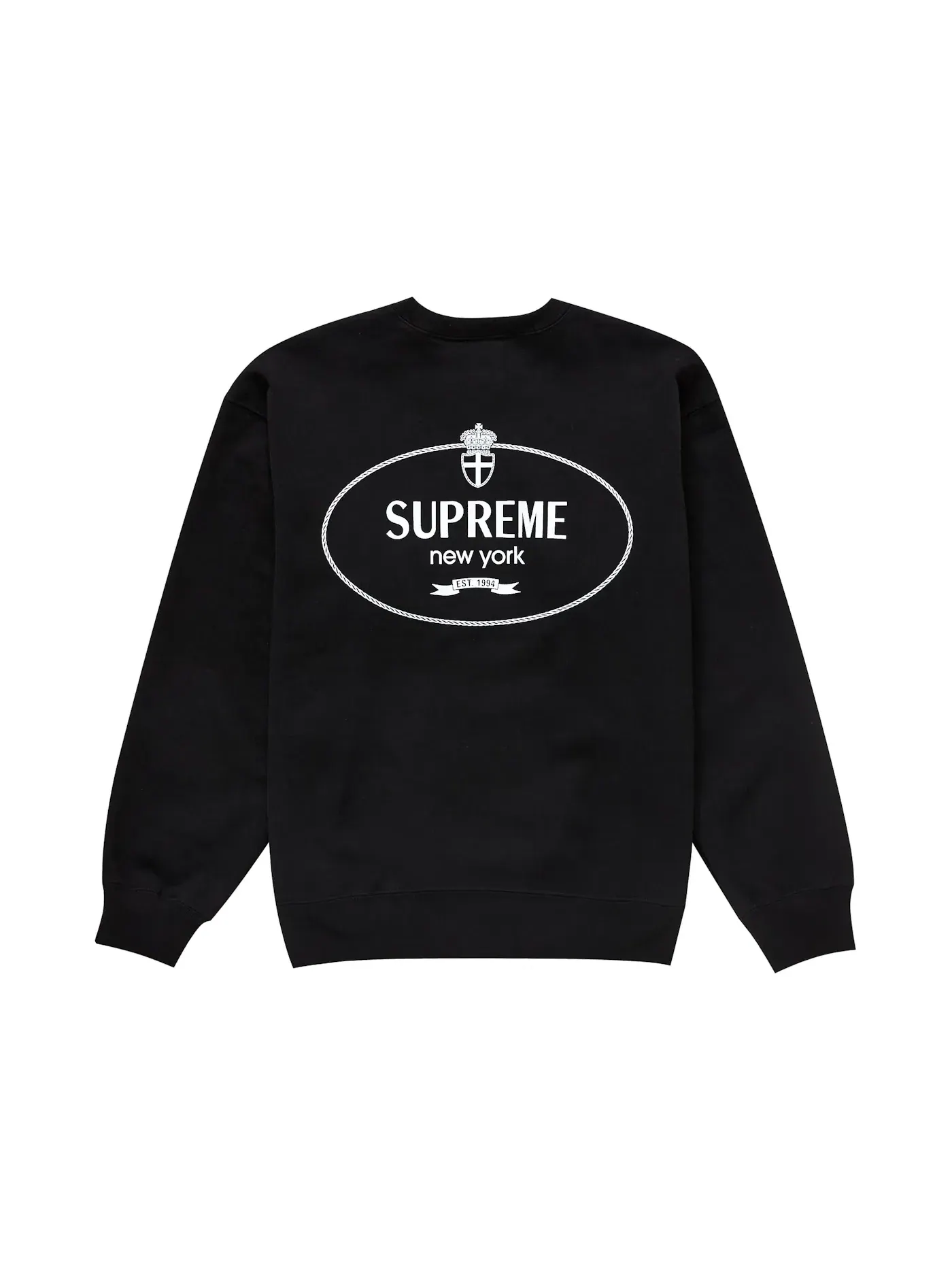Мужской свитшот с принтом Supreme Crewneck (FW24) — изображение 1 из 2, черный