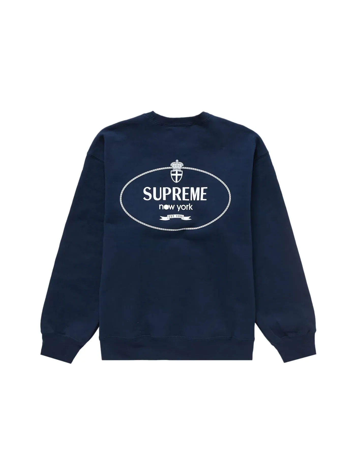 Мужской свитшот Supreme Crewneck (FW24) — изображение 1 из 2, темно-синий