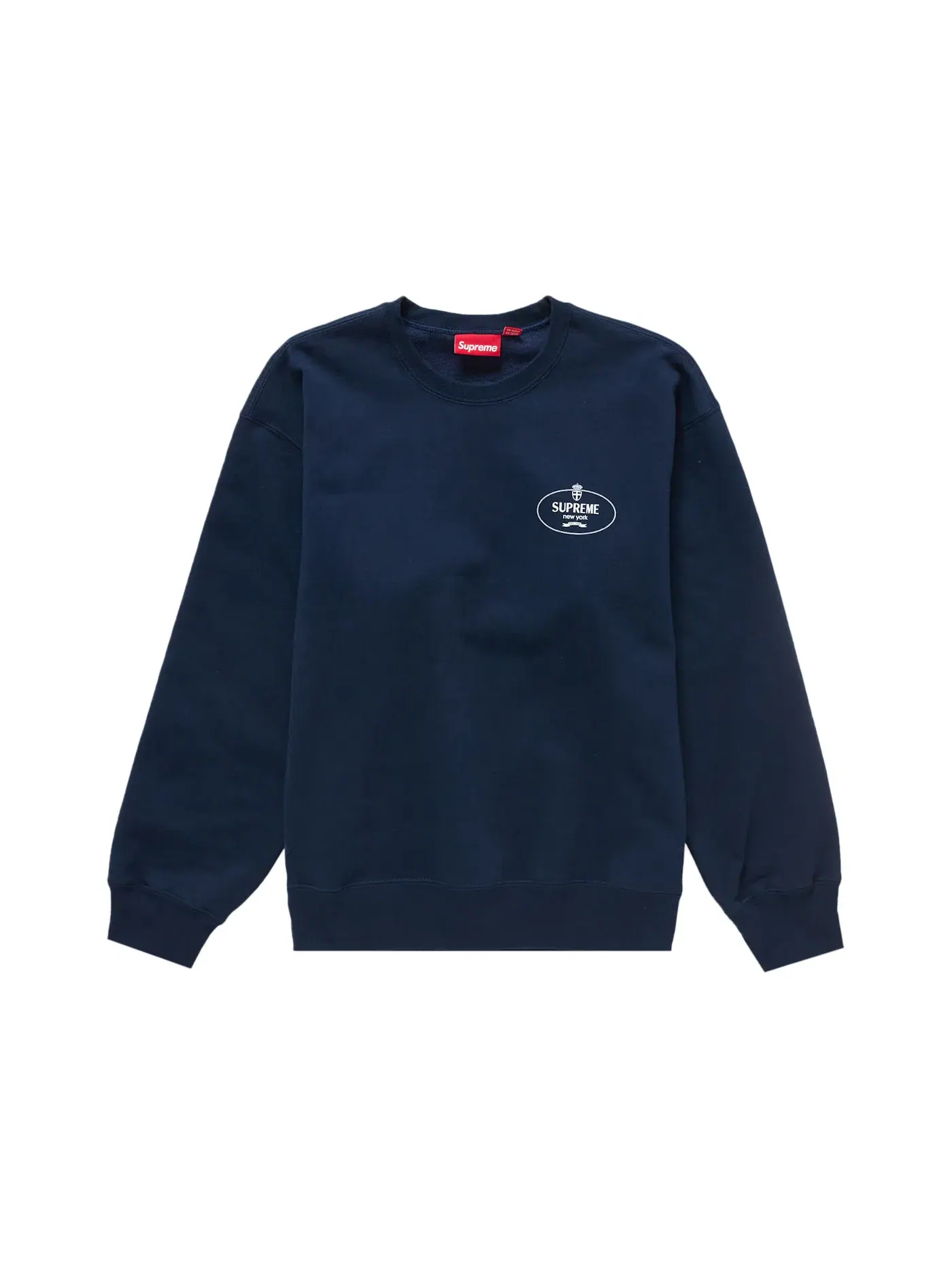 Мужской свитшот Supreme Crewneck (FW24) — изображение 2 из 2, темно-синий