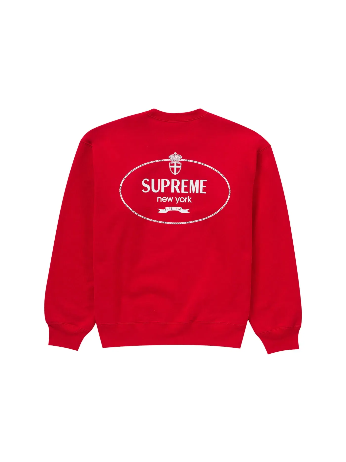 Мужской свитшот с принтом Supreme Crewneck (FW24) Red — изображение 2 из 2