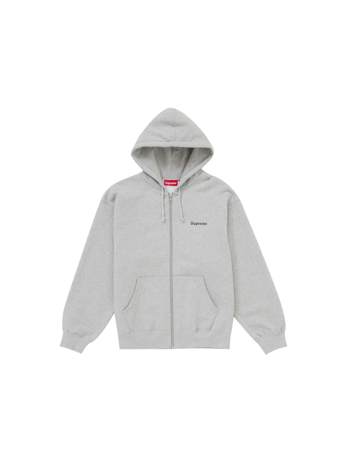 Мужская худи на молнии с капюшоном Supreme Crest Zip Up Hooded Sweatshirt Supreme — изображение 1 из 2, серый
