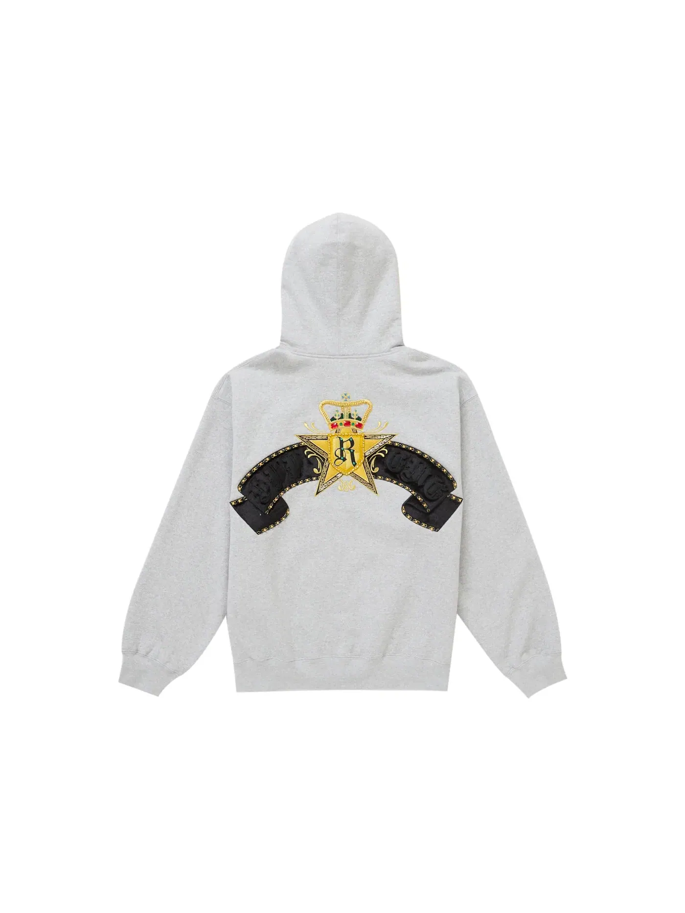 Мужская худи на молнии с капюшоном Supreme Crest Zip Up Hooded Sweatshirt Supreme — изображение 2 из 2, серый