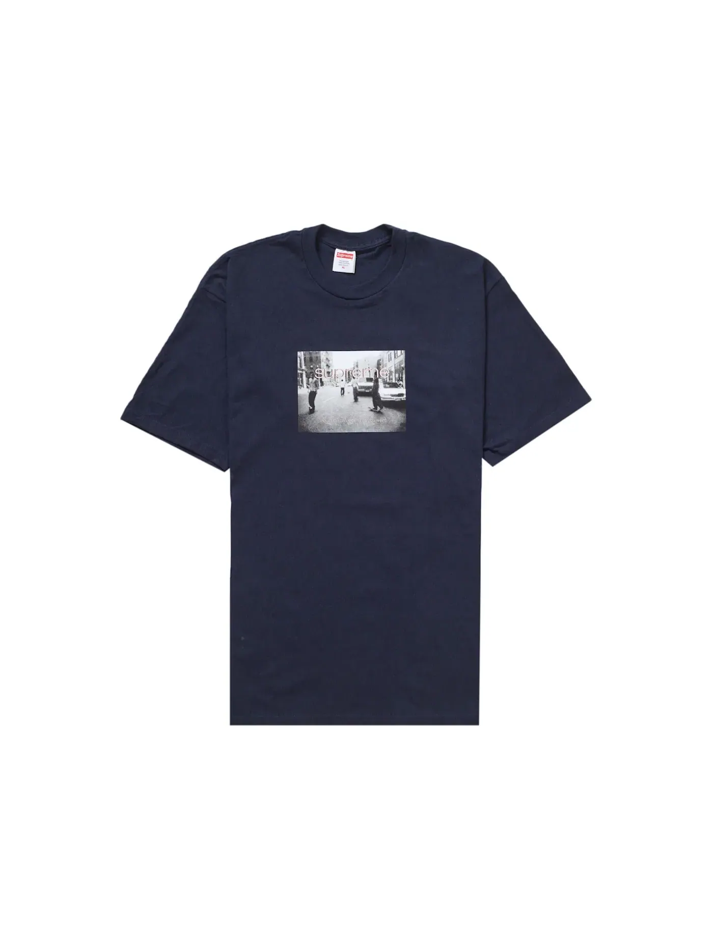 Мужская футболка Supreme Crew 96 Tee — изображение 1 из 1, темно-синий