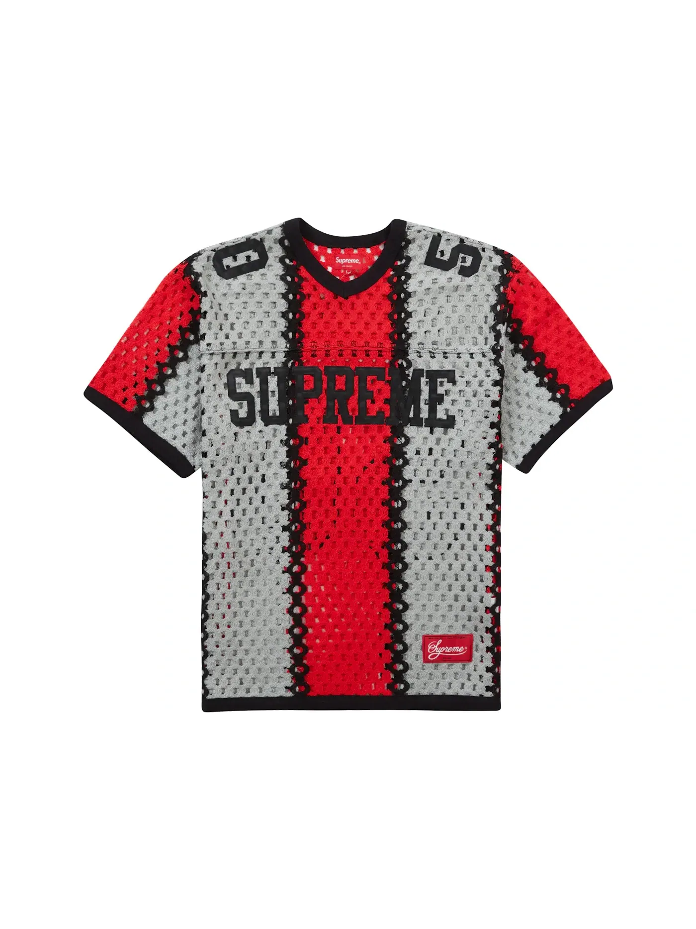 Мужская футбольная джерси с вязаным кружевом Supreme — изображение 1 из 2, черный