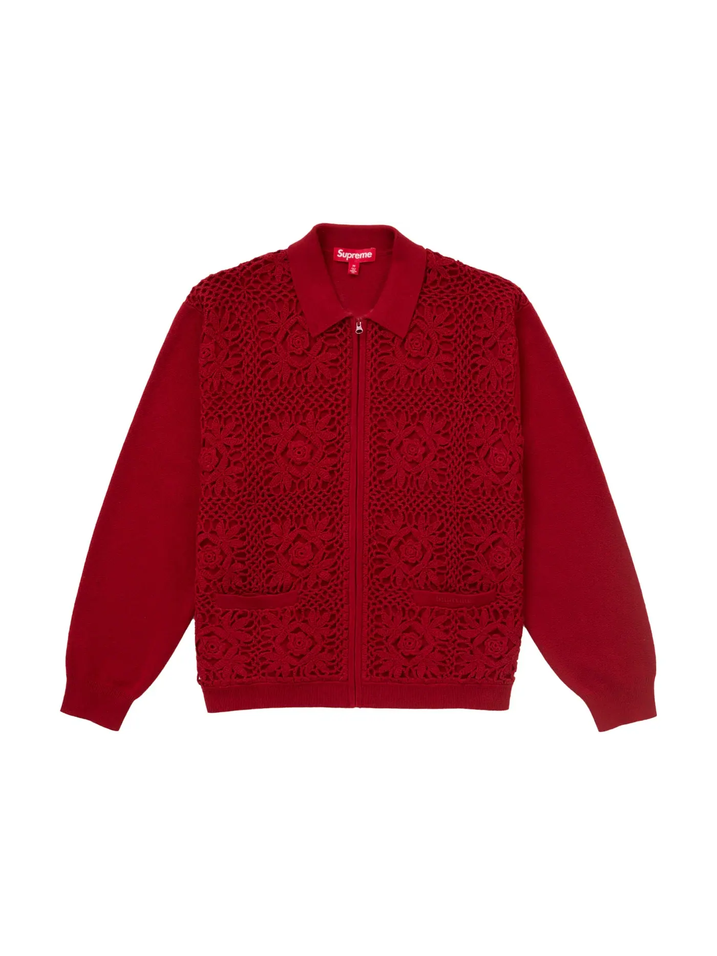 Мужской кардиган вязаный Supreme Cardigan — изображение 1 из 1, темный красный