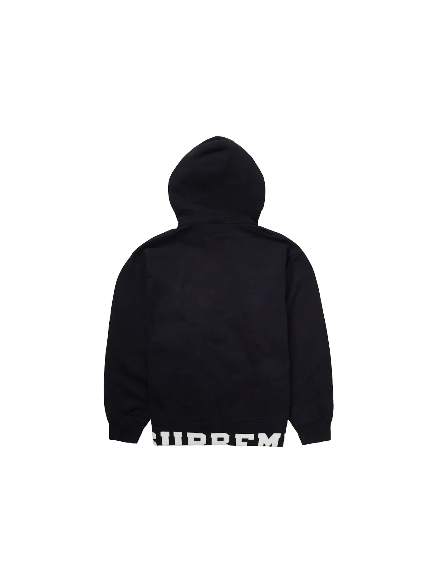 Мужской худи с капюшоном с принтом Cropped Logos Supreme — изображение 2 из 2, черный