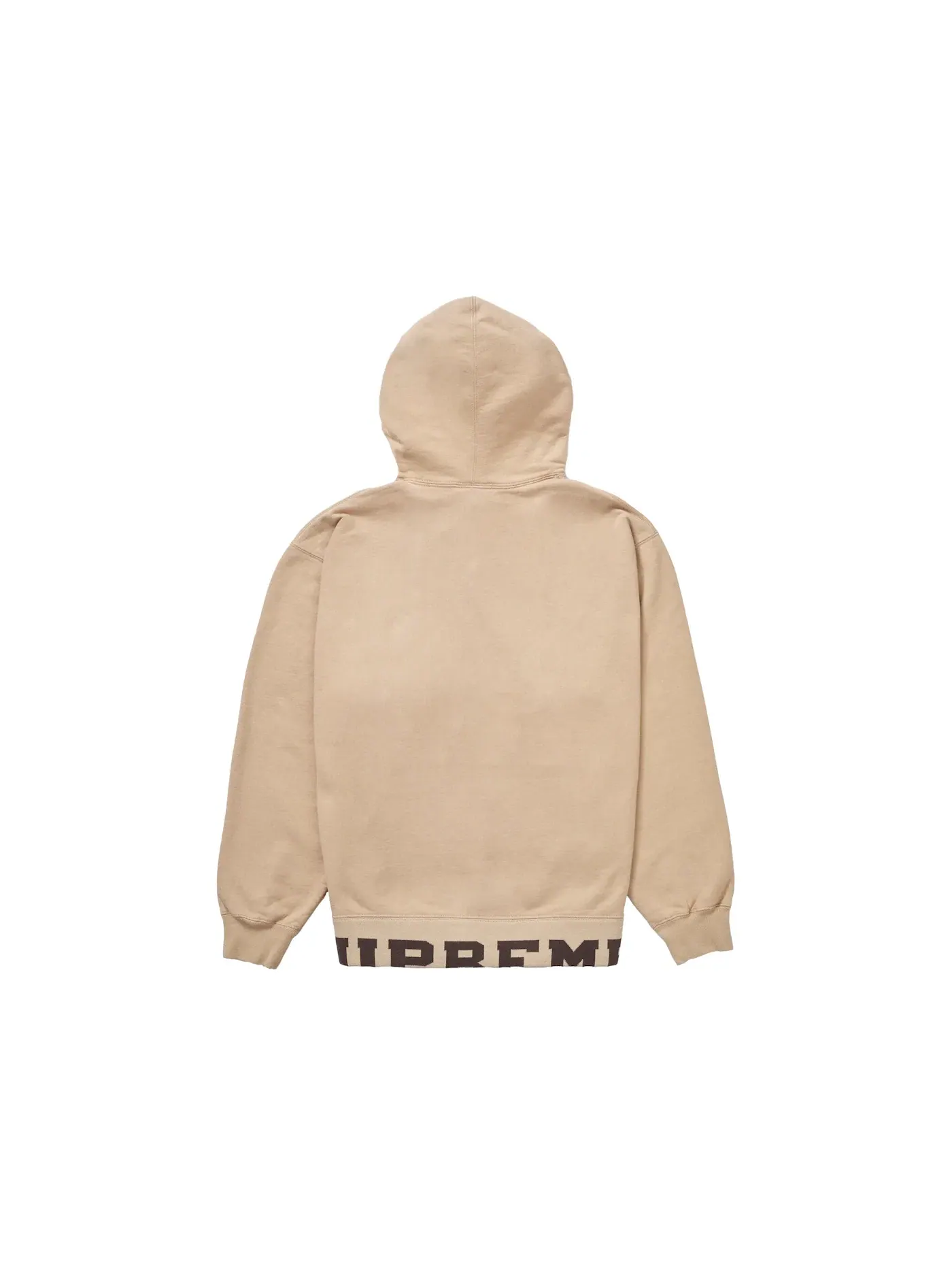 Мужской худи с капюшоном с принтом Supreme Cropped Logos Supreme — изображение 2 из 2, бежевый