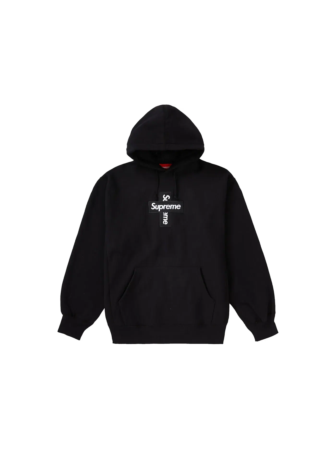 Мужской худи с принтом Cross Box Logo Supreme — изображение 1 из 1, черный