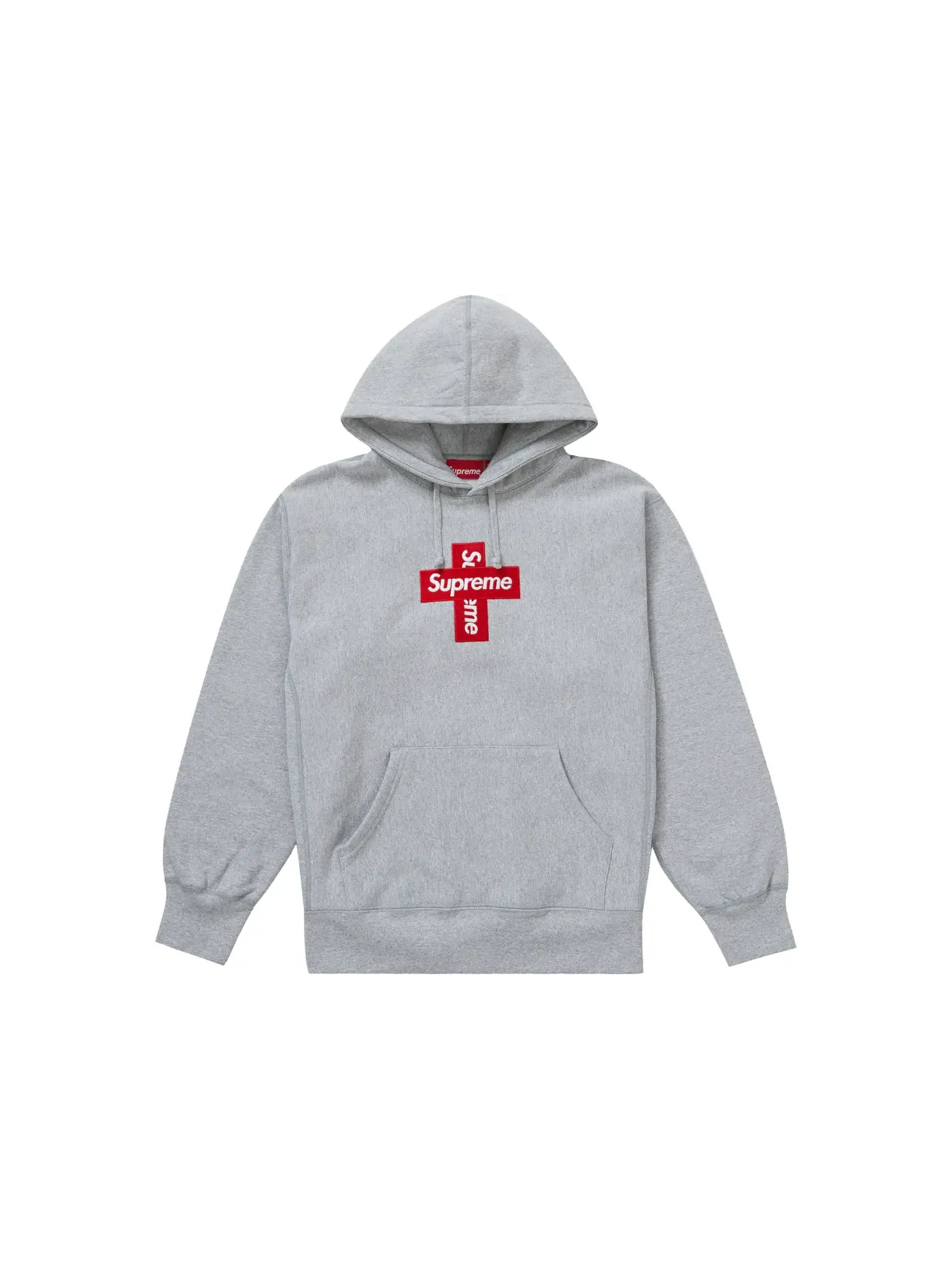 Мужская худи с принтом Cross Box Logo Supreme — изображение 1 из 1, серый