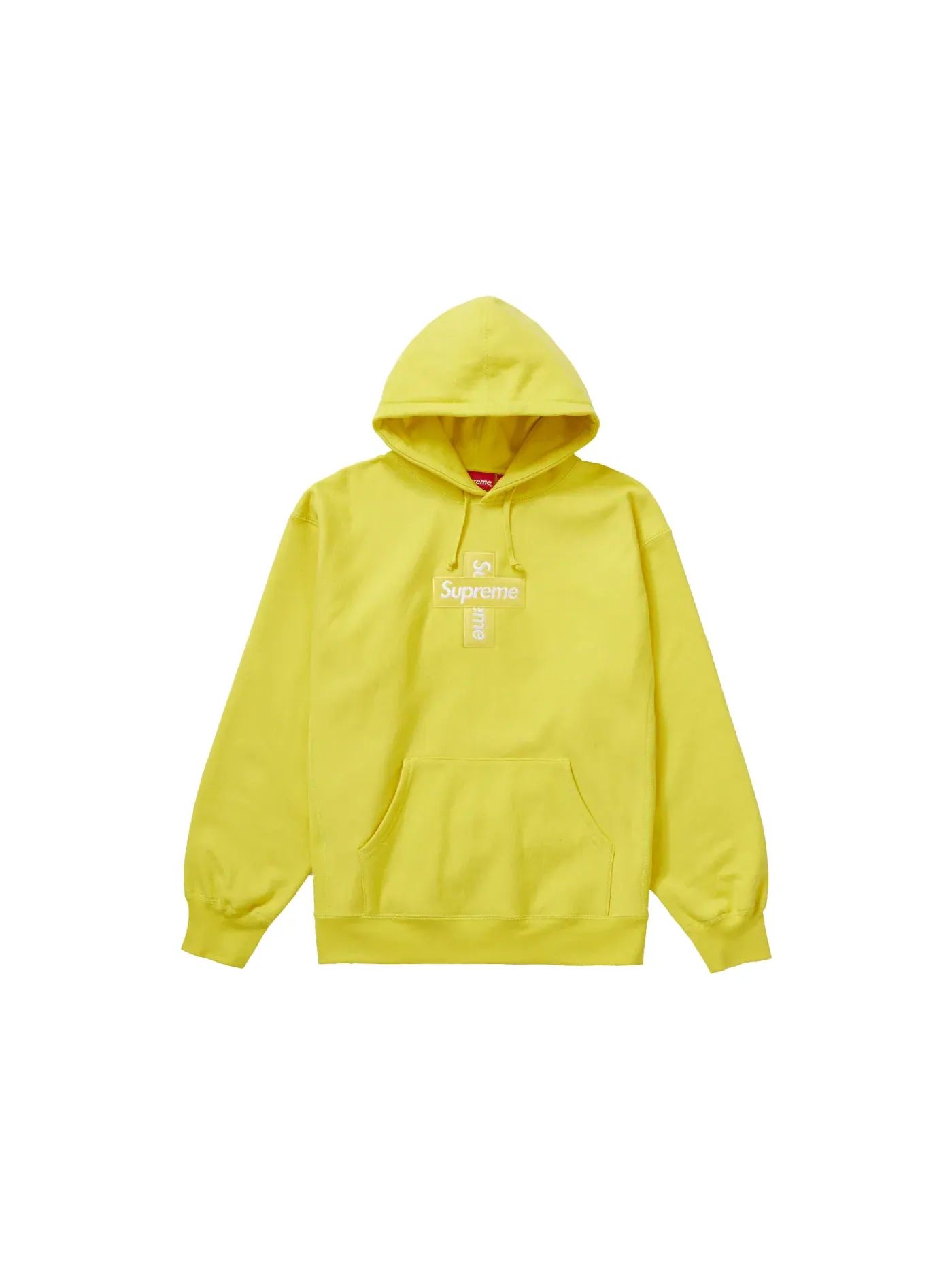 Мужской худи с принтом Cross Box Logo Supreme — изображение 1 из 1, желтый