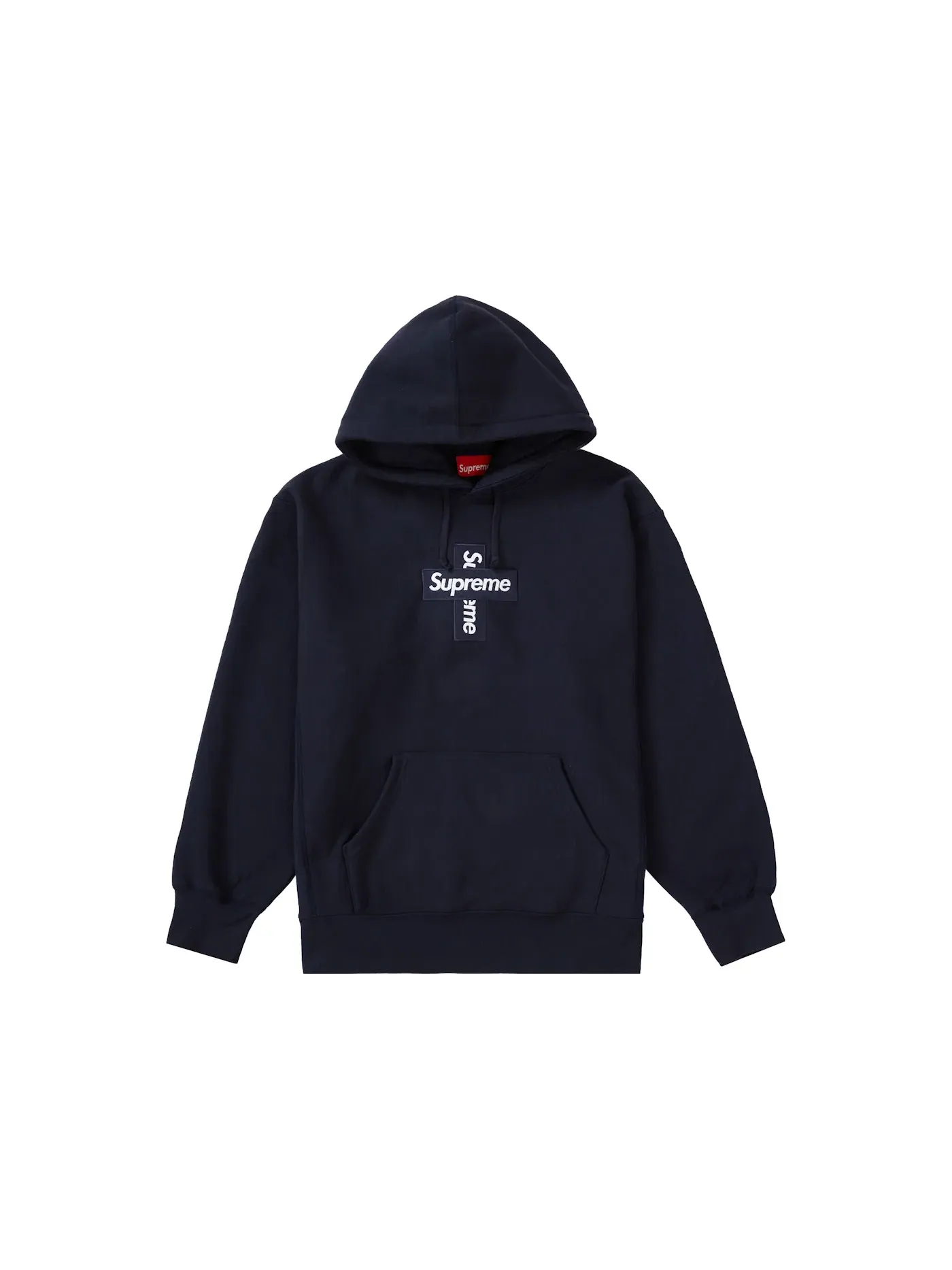 Мужская худи с принтом Cross Box Logo Supreme — изображение 1 из 1, темно-синий