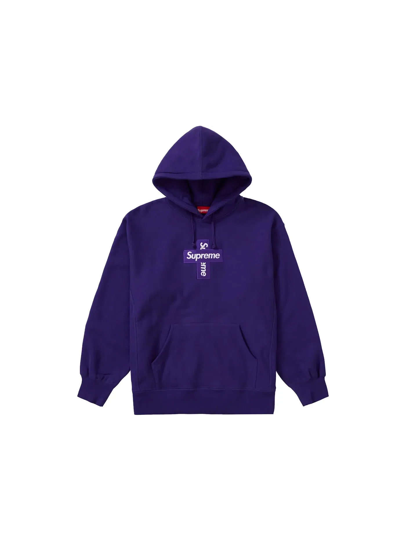 Мужской худи с принтом Cross Box Logo Supreme — изображение 1 из 1, фиолетовый