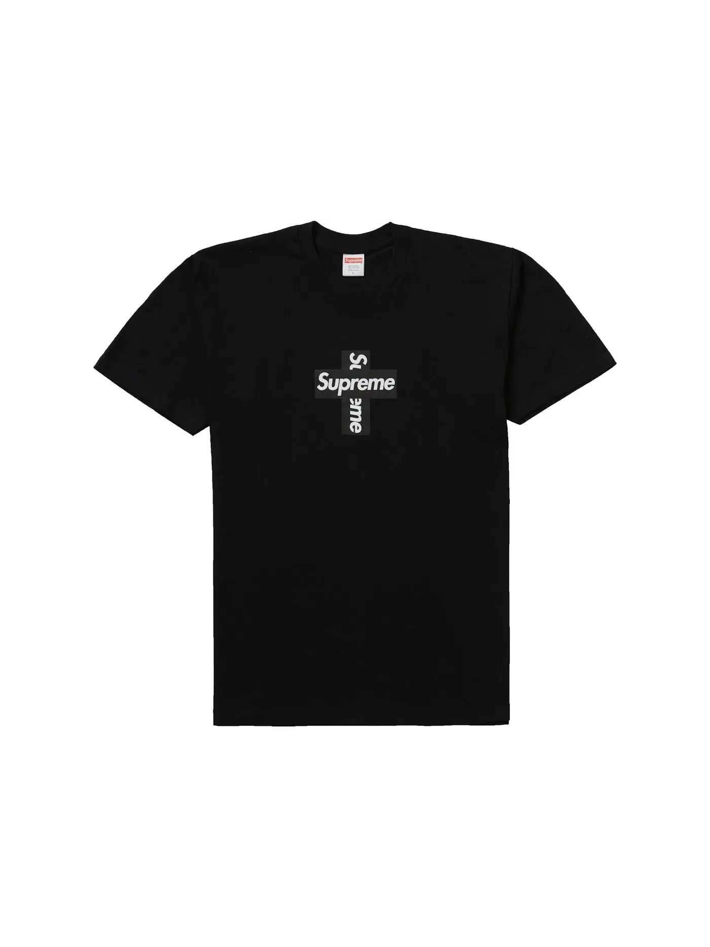 Мужская футболка с принтом Cross Box Logo Supreme — изображение 1 из 1, черный