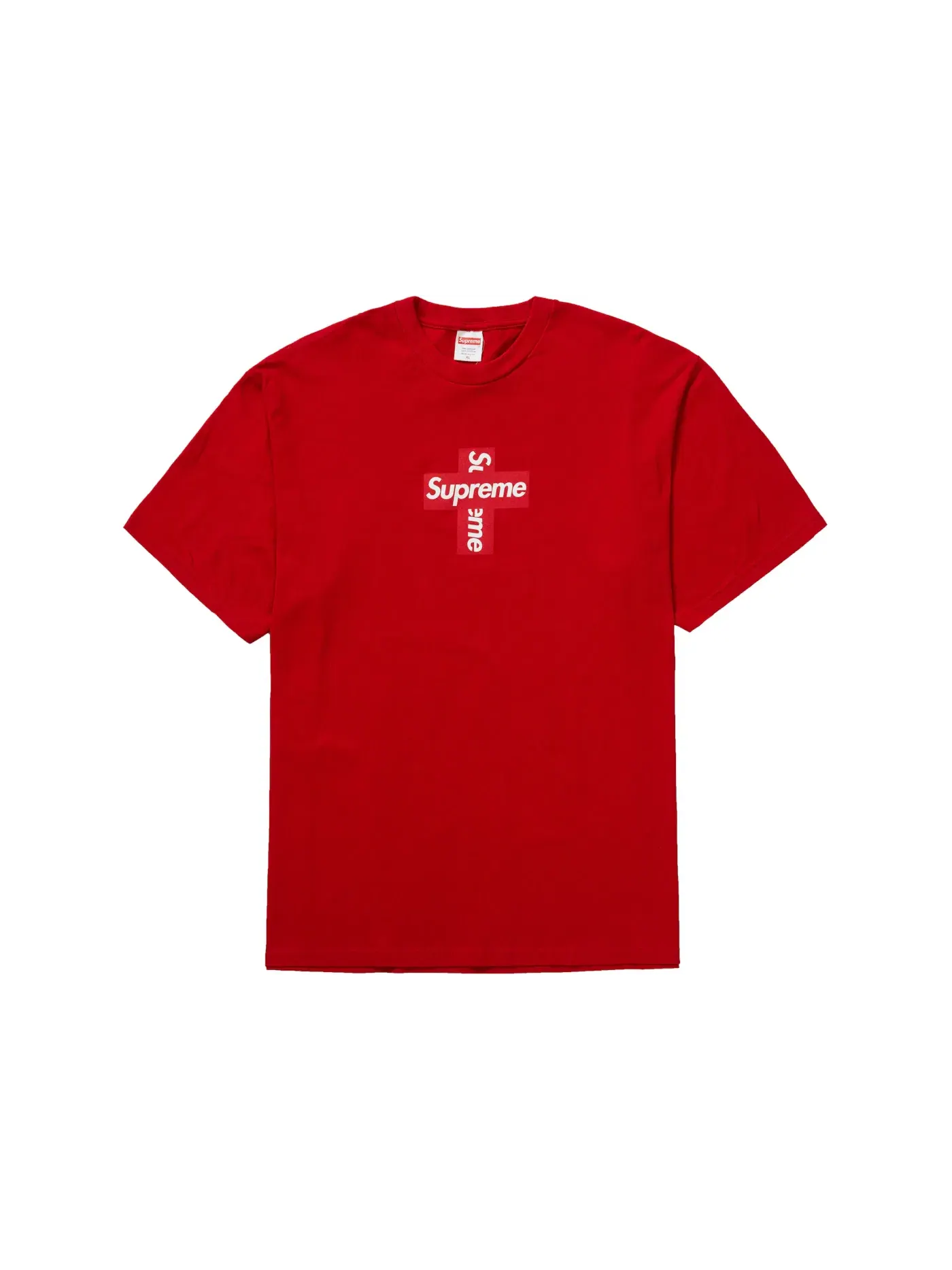 Мужская футболка с принтом Cross Box Logo Supreme — изображение 1 из 1, красный