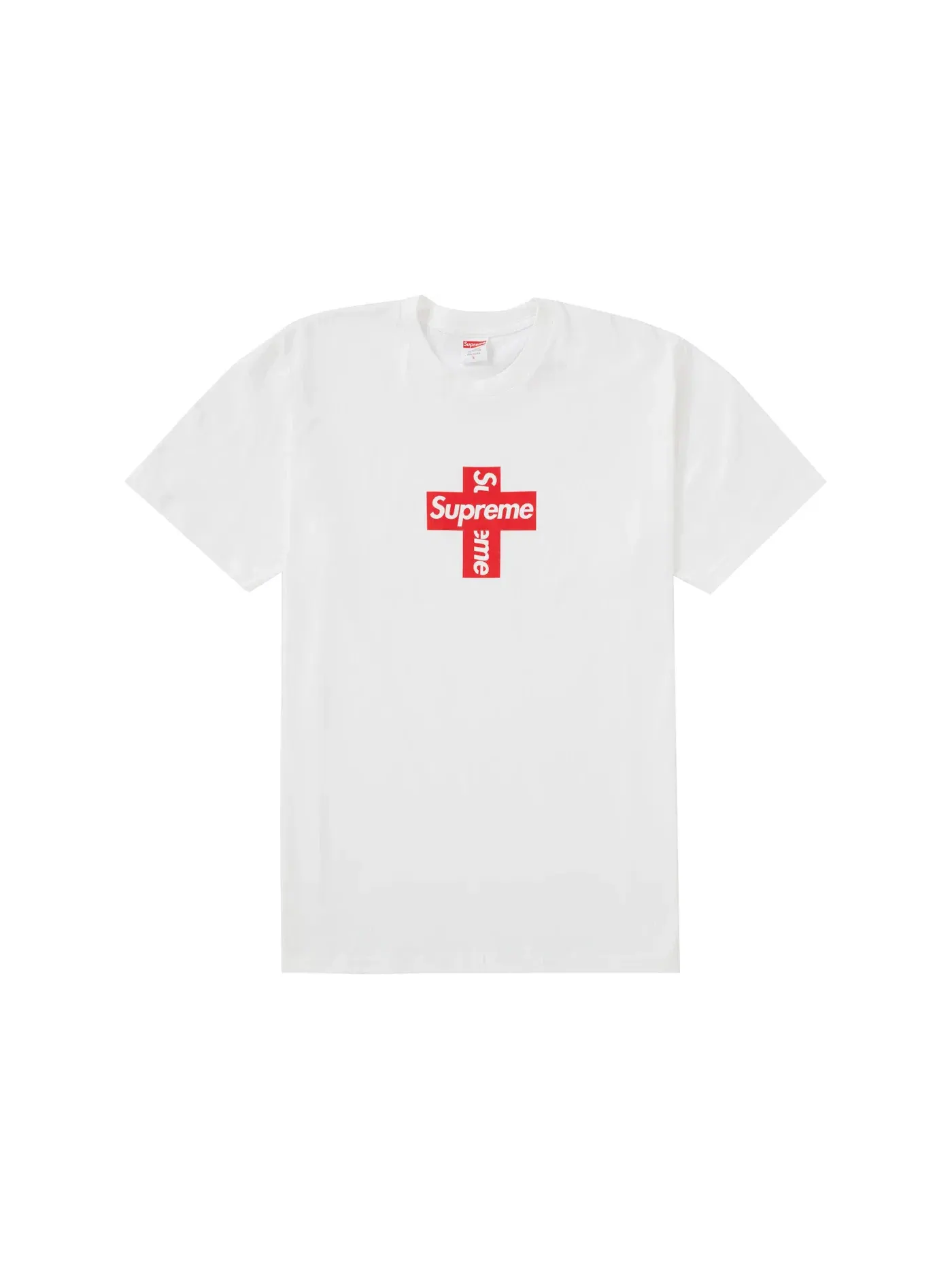 Мужская футболка с принтом Cross Box Logo Supreme — изображение 1 из 1, белый