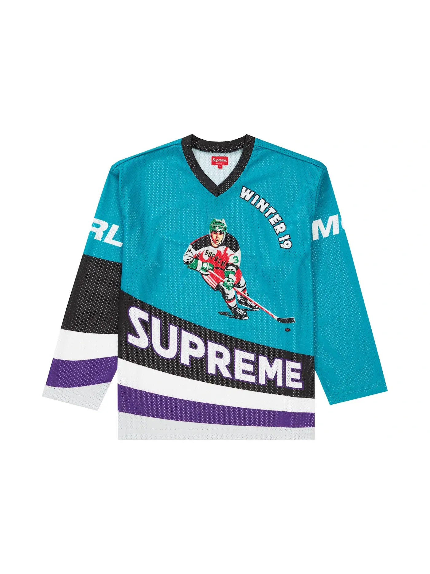 Мужская хоккейная джерси с принтом Supreme Hockey Jersey — изображение 1 из 2, бирюзовый