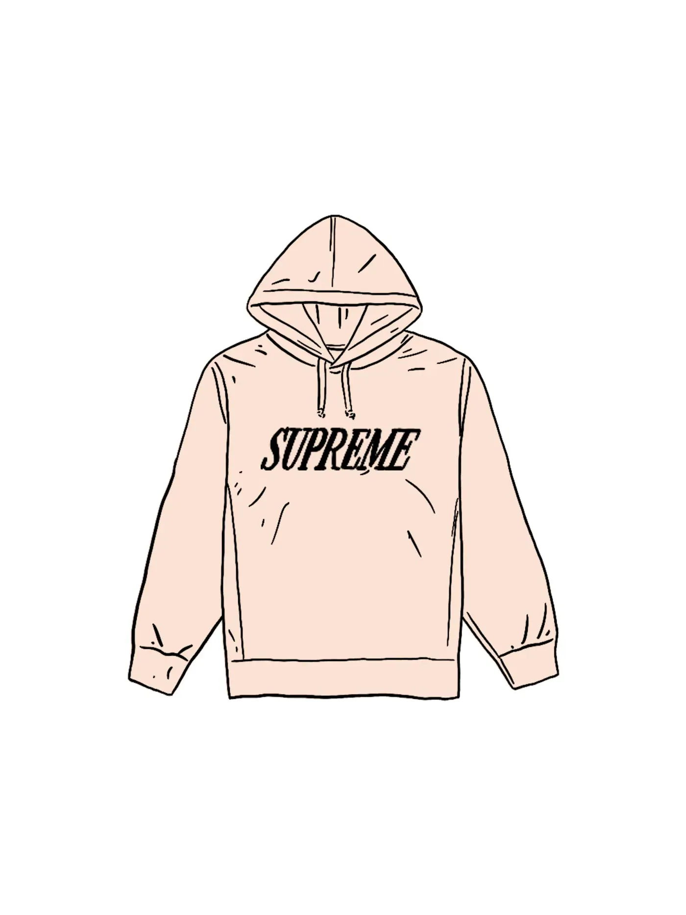Мужской худи с принтом Supreme Crossover Hooded Sweatshirt Supreme — изображение 1 из 1, прозрачный