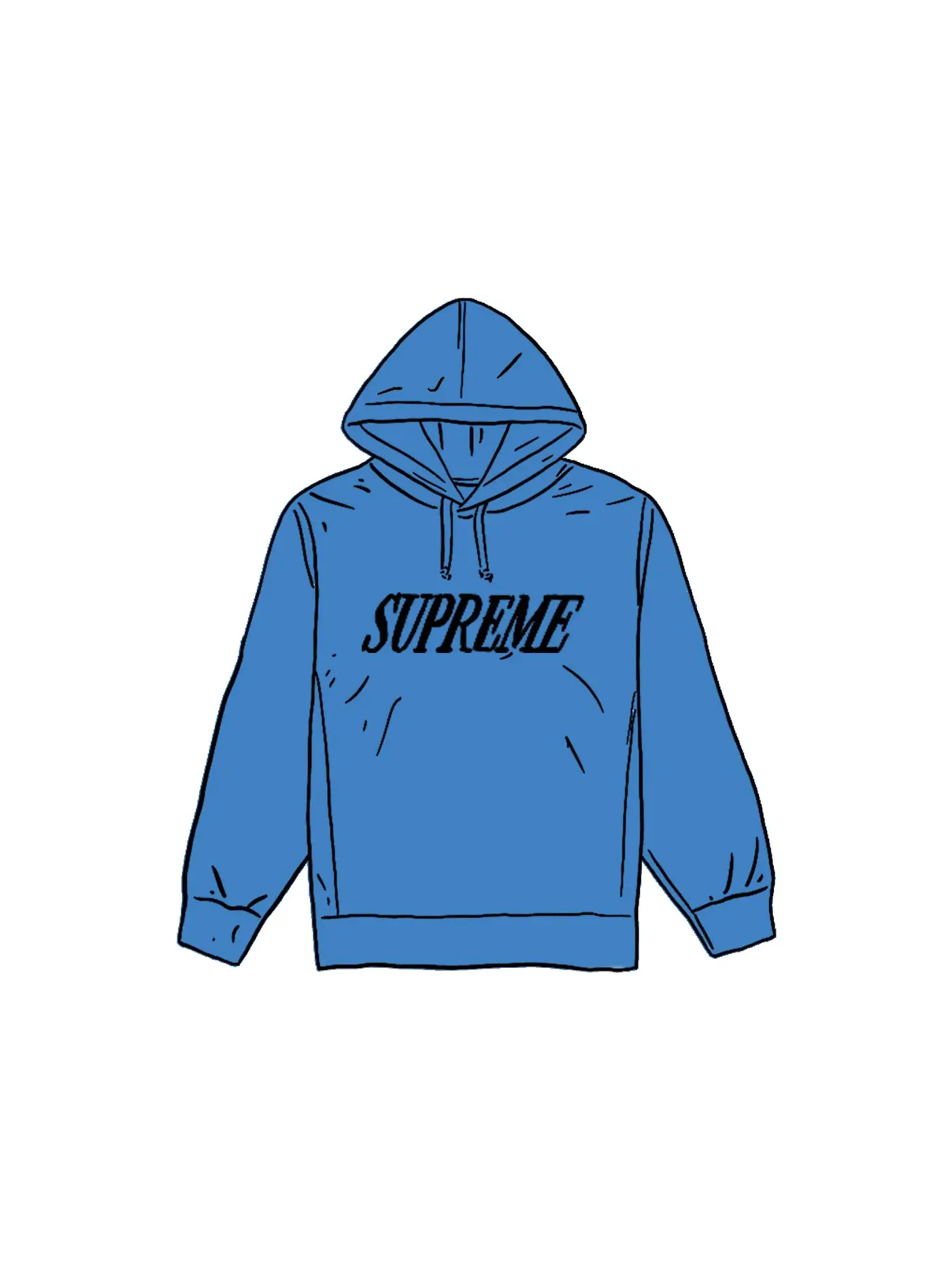 Мужской худи с принтом Crossover Hooded Sweatshirt Supreme, Pale Royal — изображение 1 из 1
