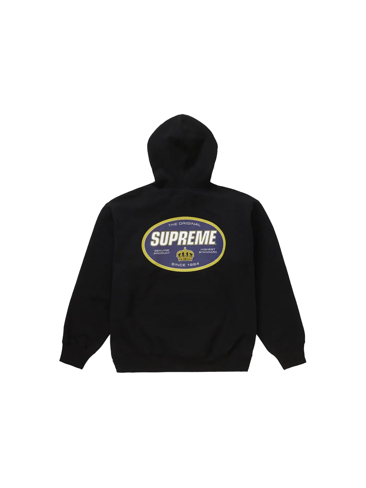 Мужская худи с капюшоном Supreme Sweatshirt — изображение 1 из 2, черный