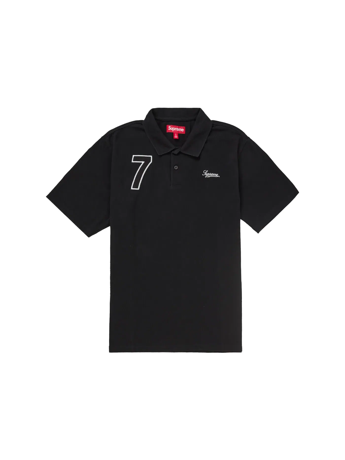 Мужское поло Supreme Cursive Polo — изображение 1 из 2, черный