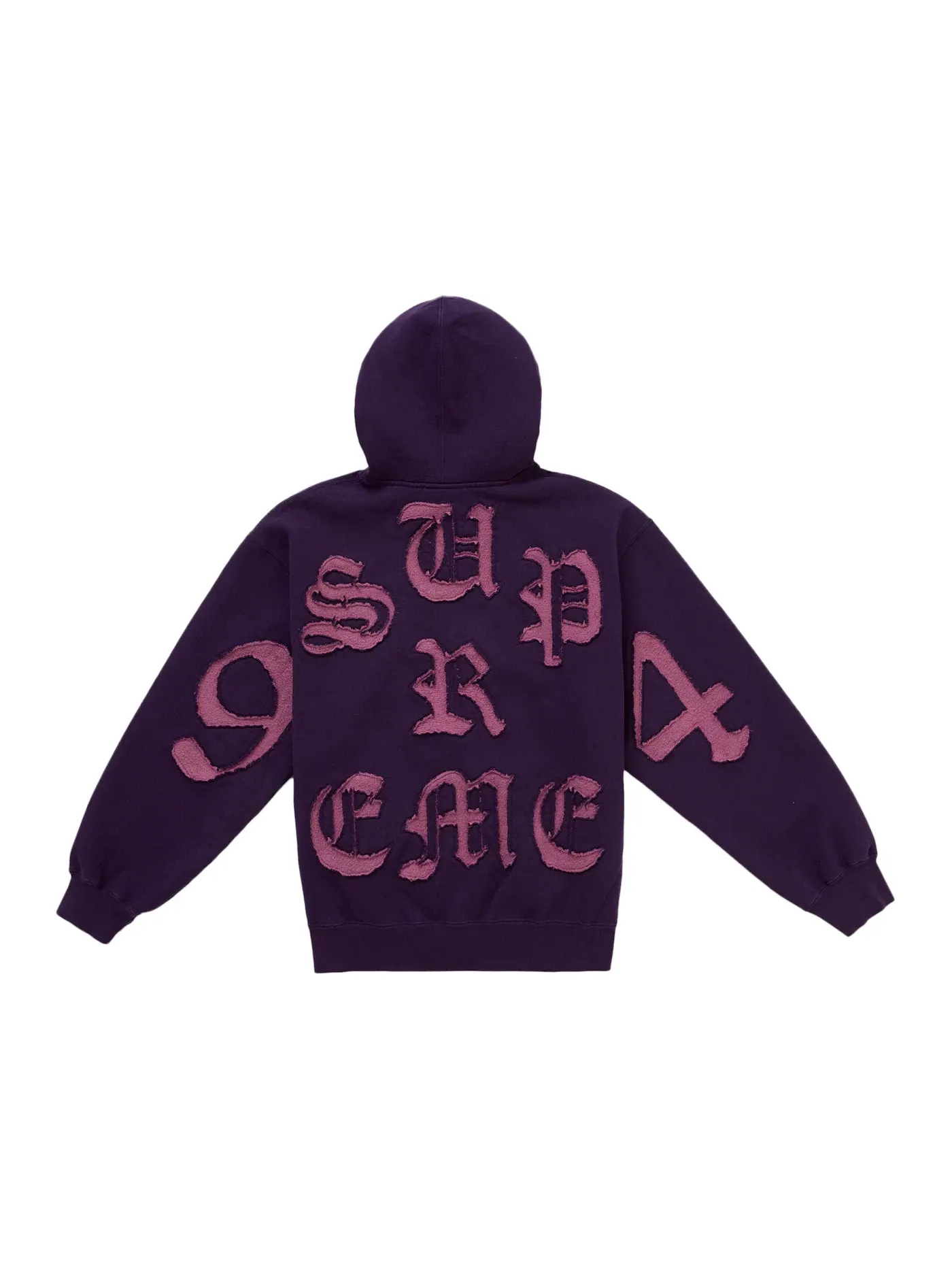 Мужской худи на молнии с вырезами Supreme — изображение 1 из 2, темный фиолетовый