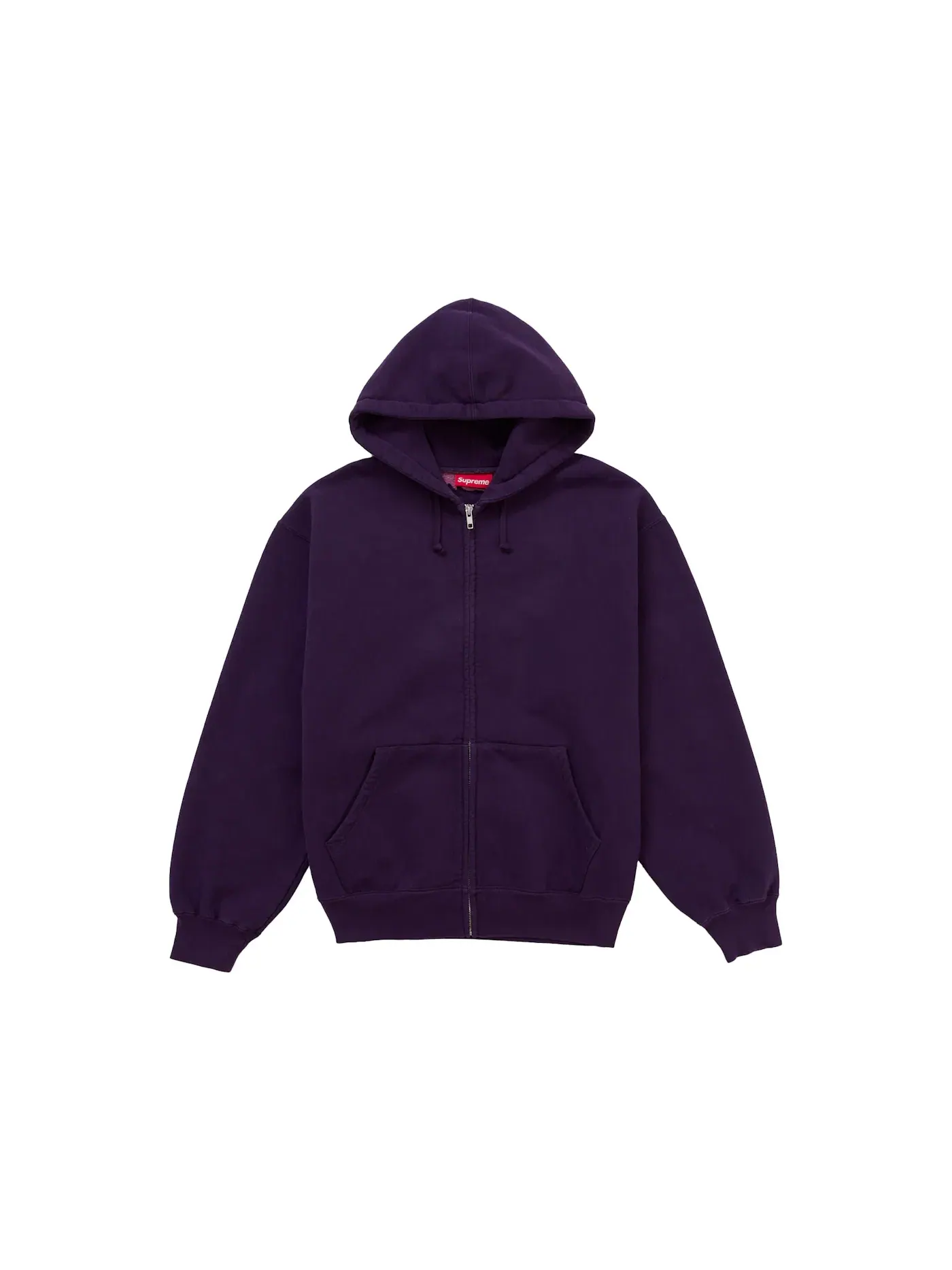 Мужской худи на молнии с вырезами Supreme — изображение 2 из 2, темный фиолетовый