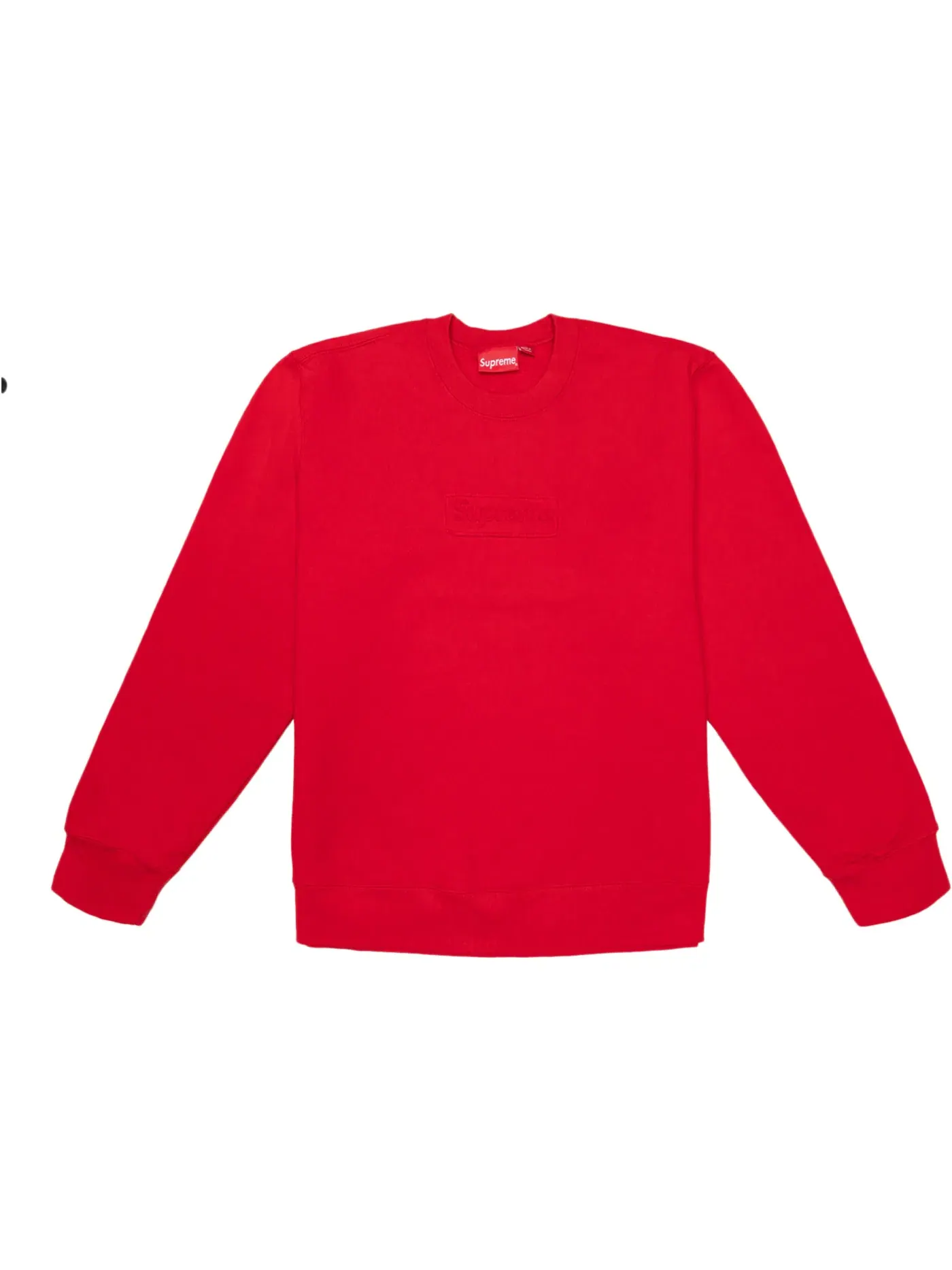 Мужской свитшот с вырезанным логотипом Supreme Crewneck — изображение 1 из 1, красный
