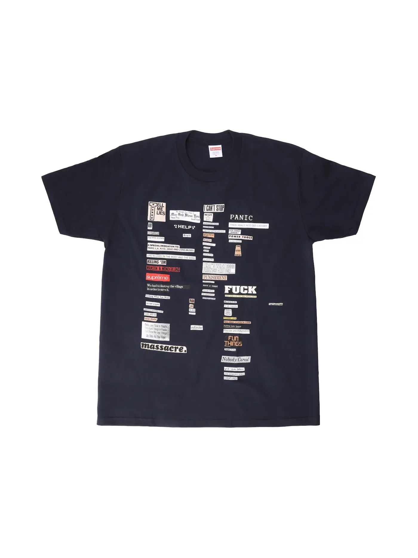 Мужская футболка с вырезами Supreme Tee — изображение 1 из 1, темно-синий