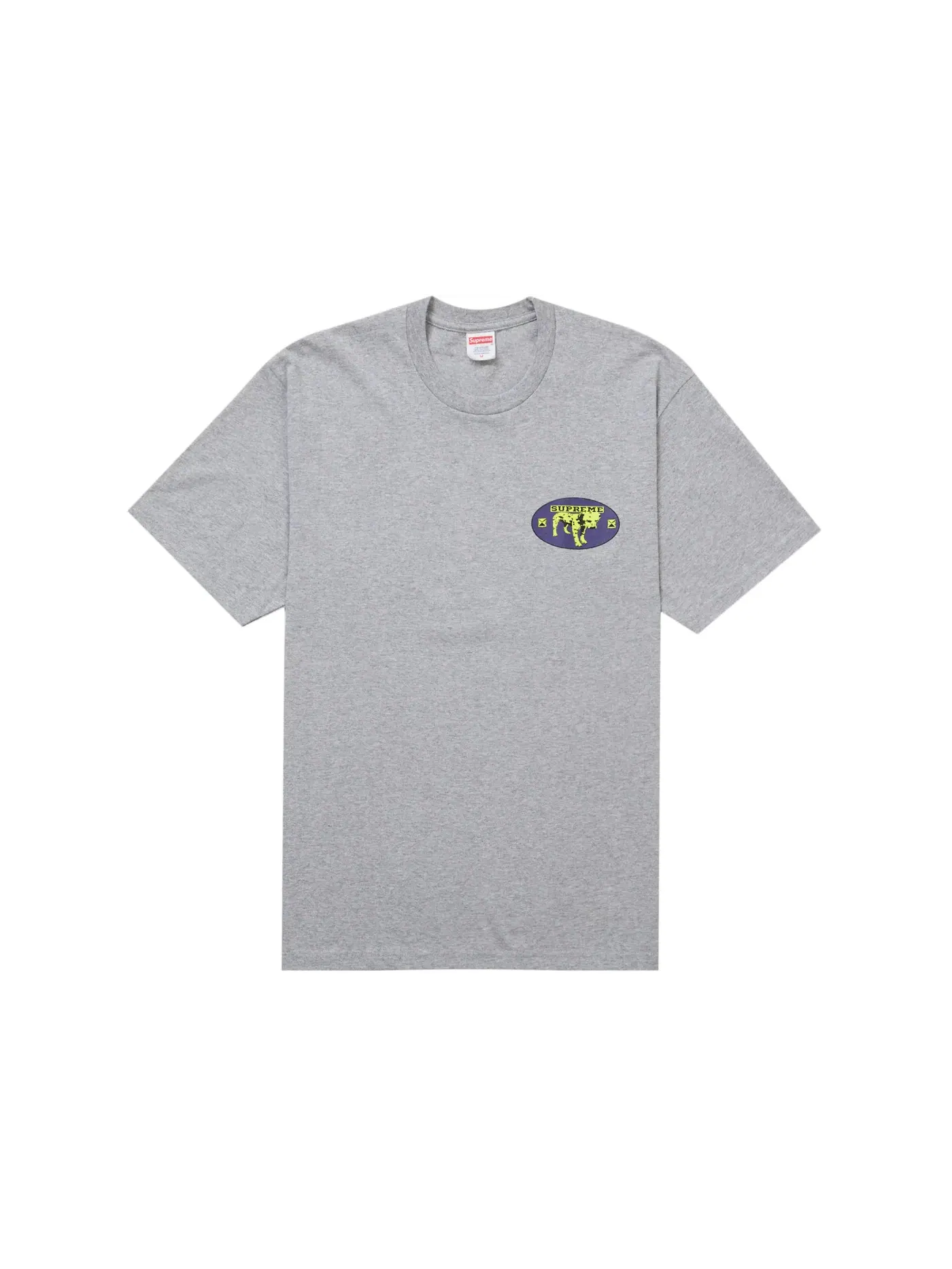 Мужская футболка с принтом Supreme Dalmatian Tee Supreme — изображение 2 из 2, серый