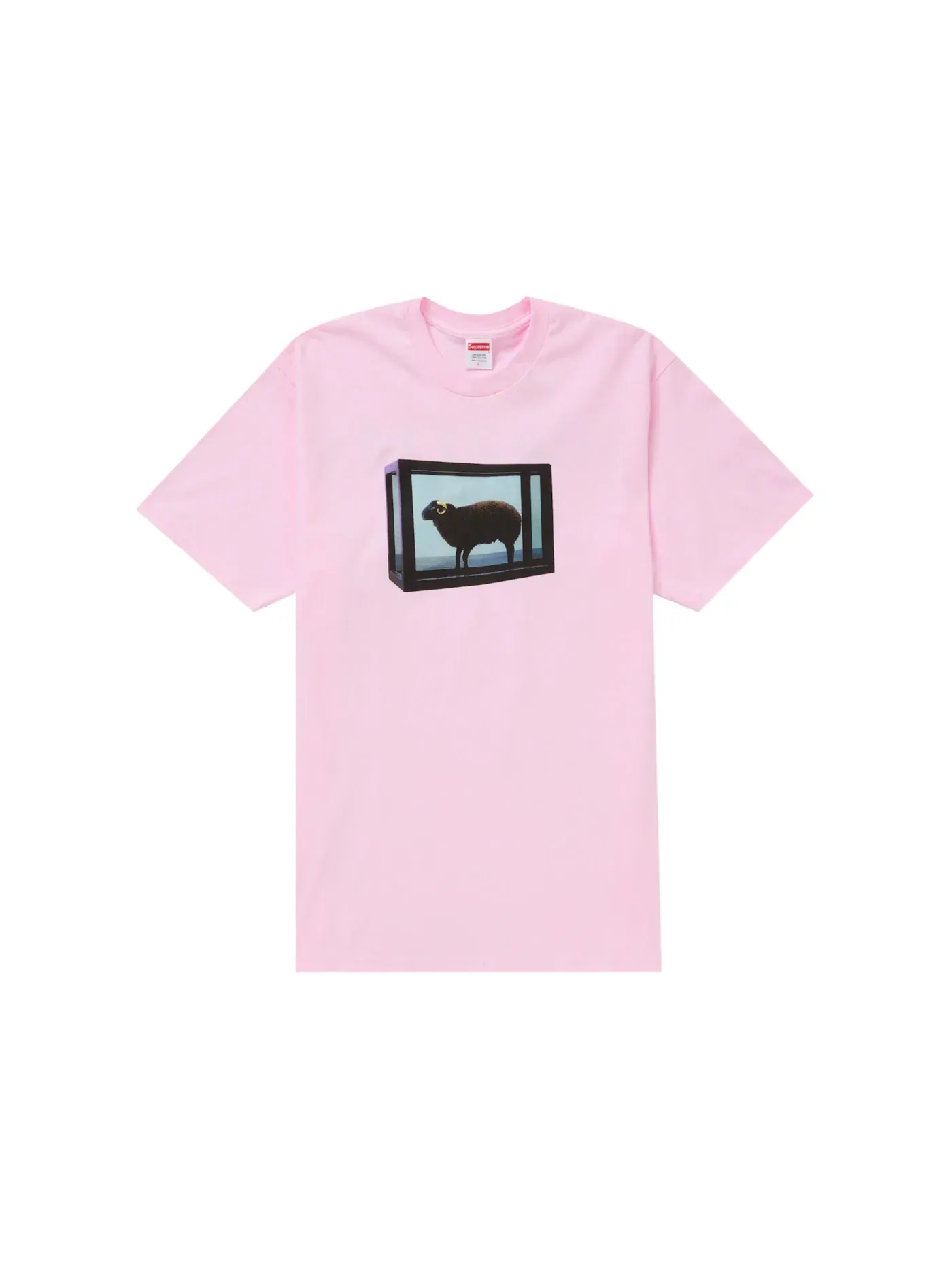 Мужская футболка с принтом Supreme Tee — изображение 1 из 2, розовый