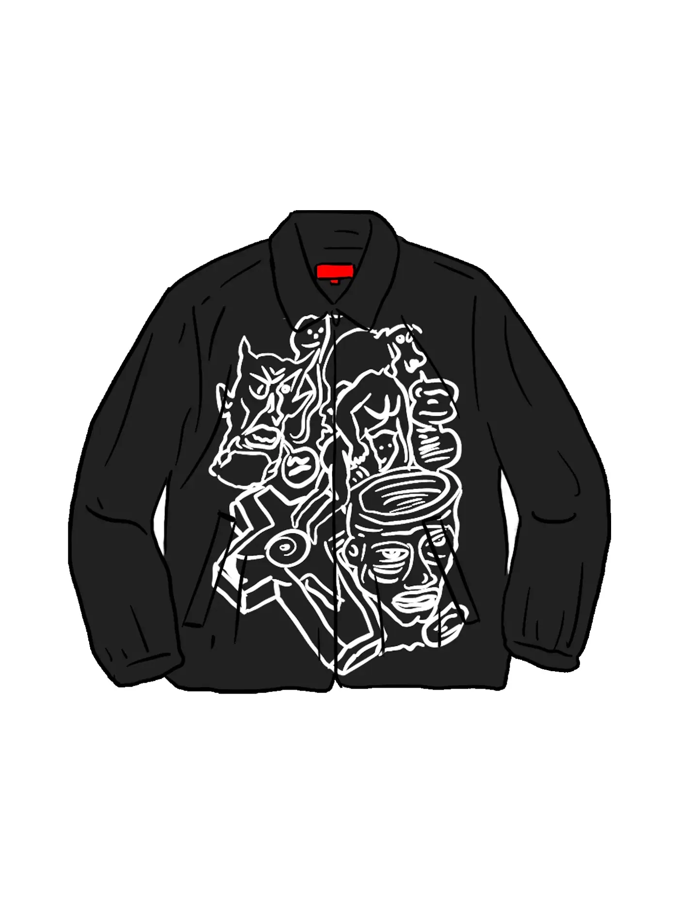 Мужская куртка Daniel Johnston с вышивкой Supreme — изображение 1 из 1, черный